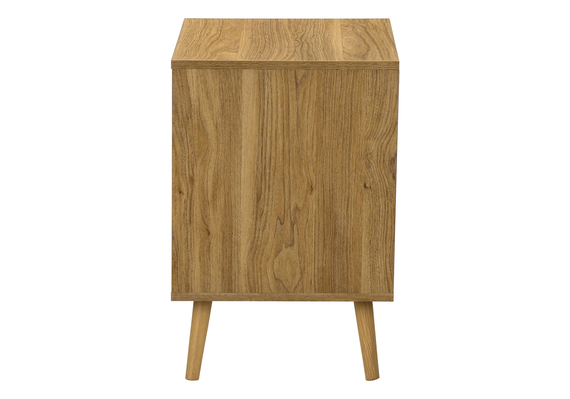 TABLE DE CHEVET - 23"H / ASPECT JONC DE MER / NOYER PALE – I 2794.