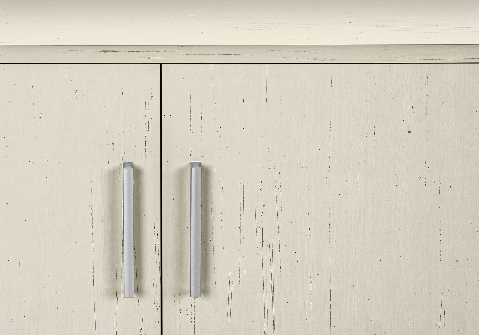MEUBLE TV - 72"L / BLANC ANTIQUE AVEC 4 PORTES – I 2799