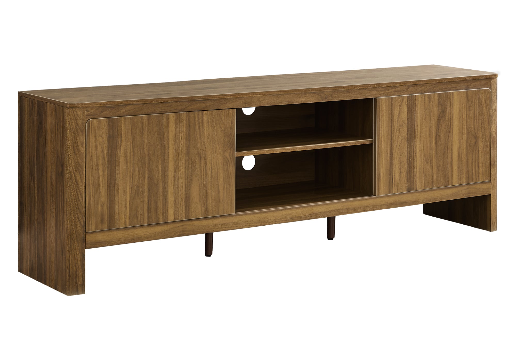 MEUBLE TV - 72"L / NOYER FONCE AVEC 2 PORTES – I 2833