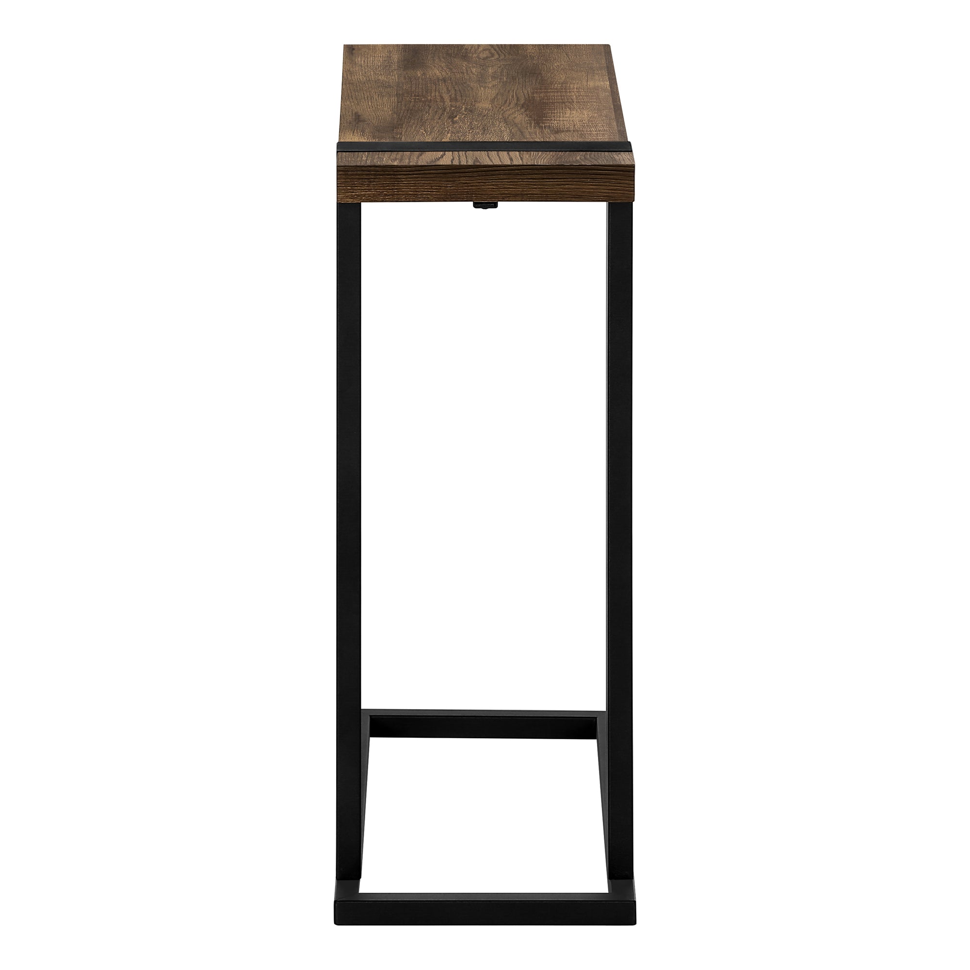 TABLE DE CHEVET - FAUX BOIS BRUN / METAL NOIR – I 2853.