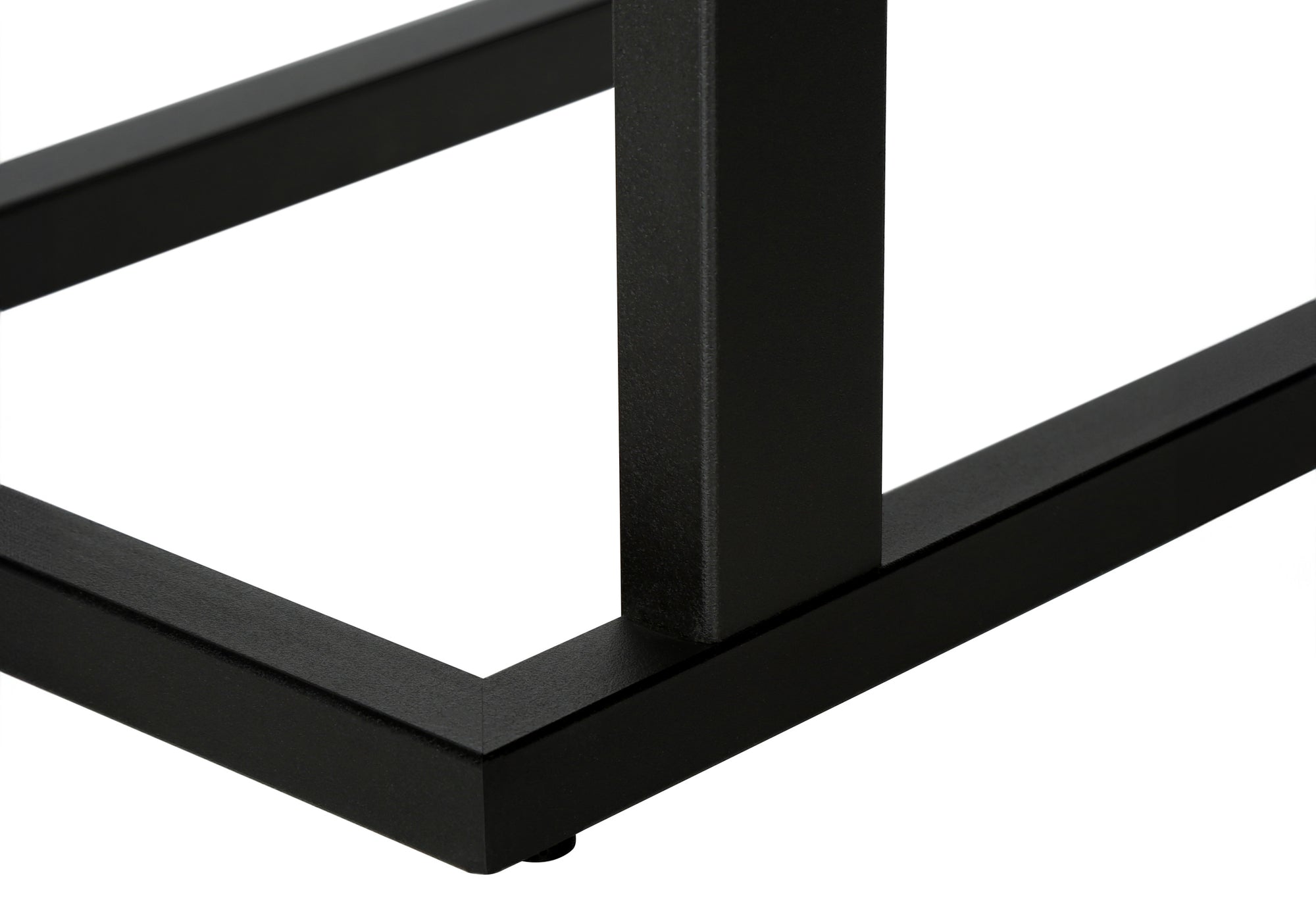 TABLE DE CHEVET - FAUX BOIS GRIS / METAL NOIR – I 2858.