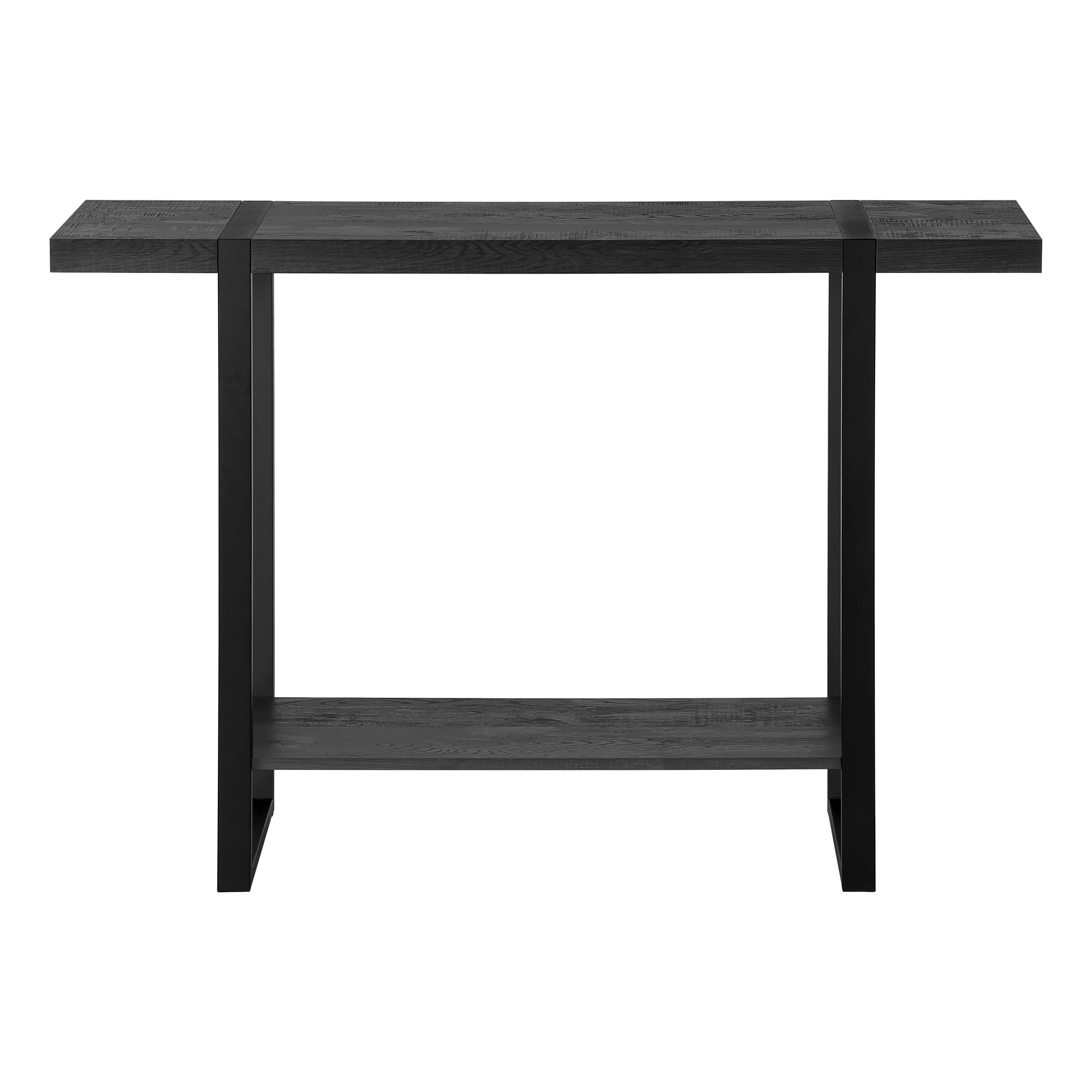 TABLE D'APPOINT - 48"L / FAUX BOIS NOIR / METAL NOIR – I 2861.