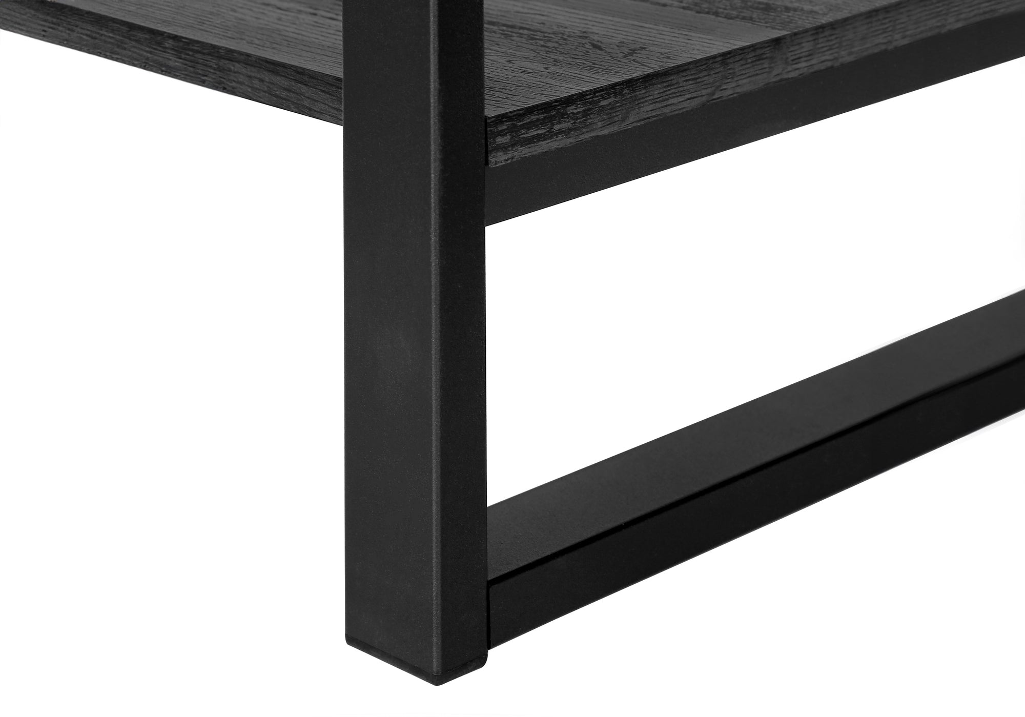 TABLE D'APPOINT - 48"L / FAUX BOIS NOIR / METAL NOIR – I 2861.