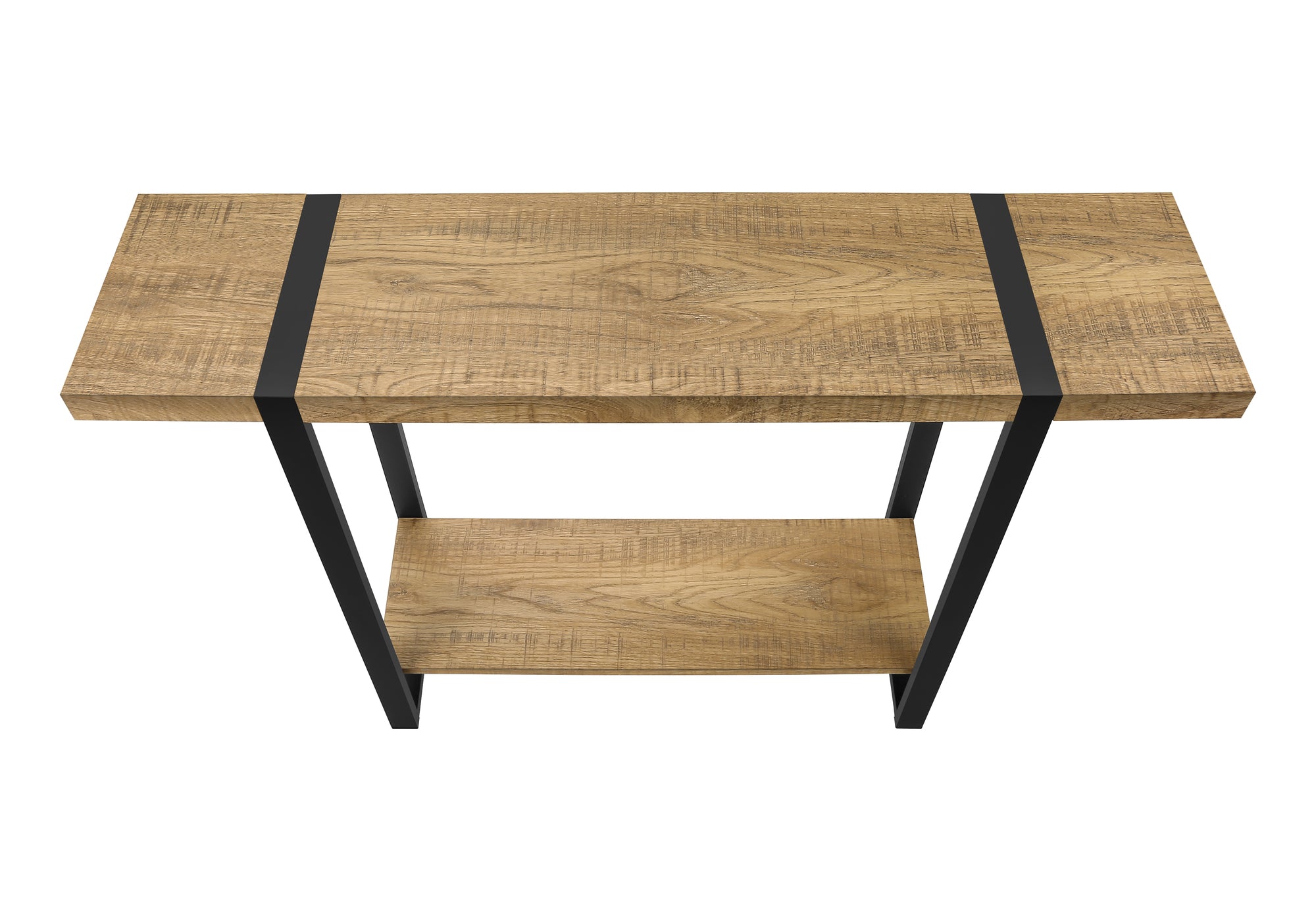 TABLE D'APPOINT - 48"L / ASPECT BOIS DE MANGUE / METAL NOIR – I 2881