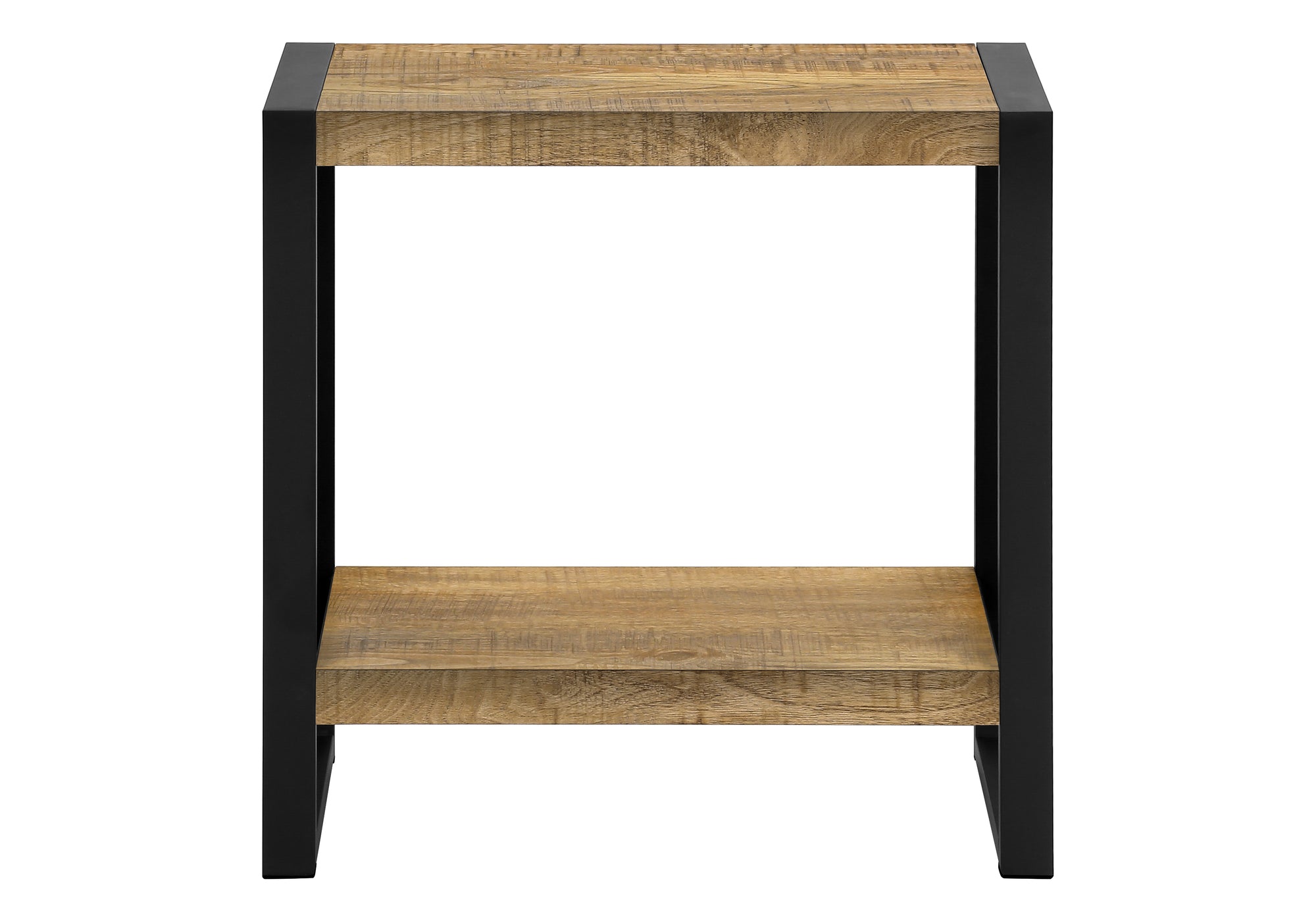 TABLE D'APPOINT - ASPECT BOIS DE MANGUE / METAL NOIR – I 2882