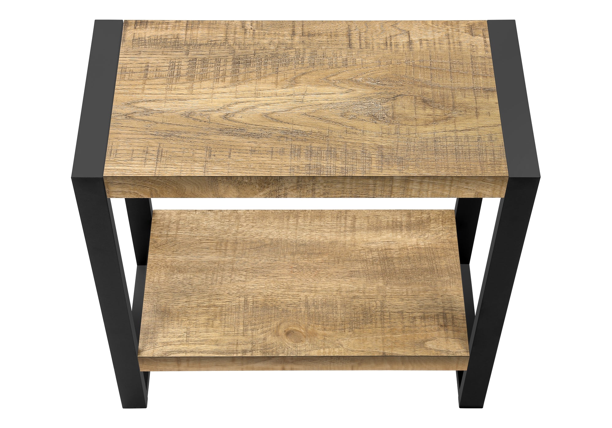 TABLE D'APPOINT - ASPECT BOIS DE MANGUE / METAL NOIR – I 2882
