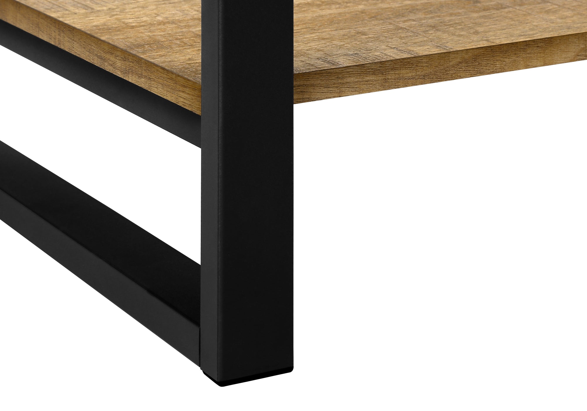 TABLE DE SALON - ASPECT BOIS DE MANGUE / METAL NOIR – I 2884