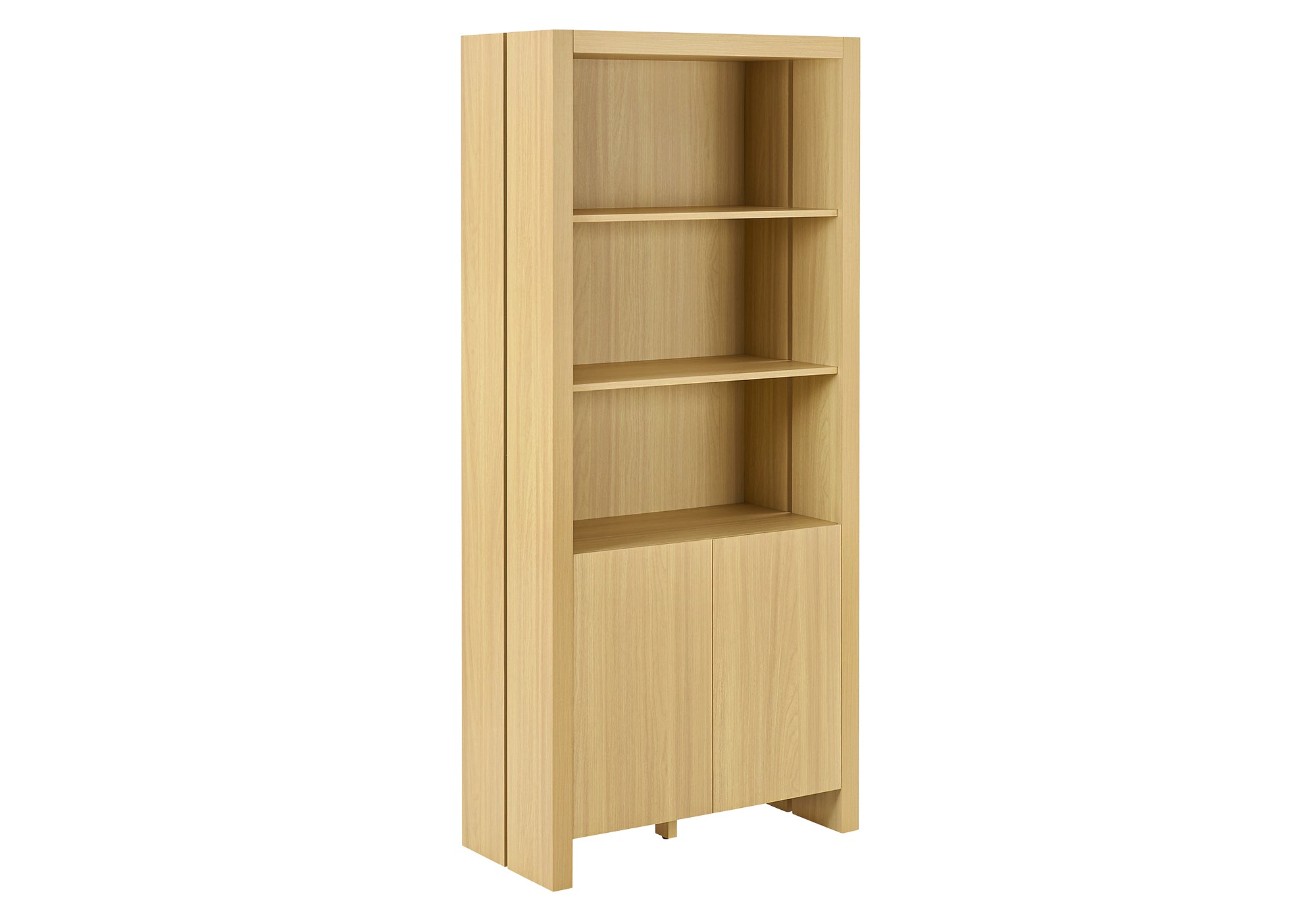 ETAGERE - 72"H / ASPECT CHENE NATUREL AVEC 2 PORTES – I 2888