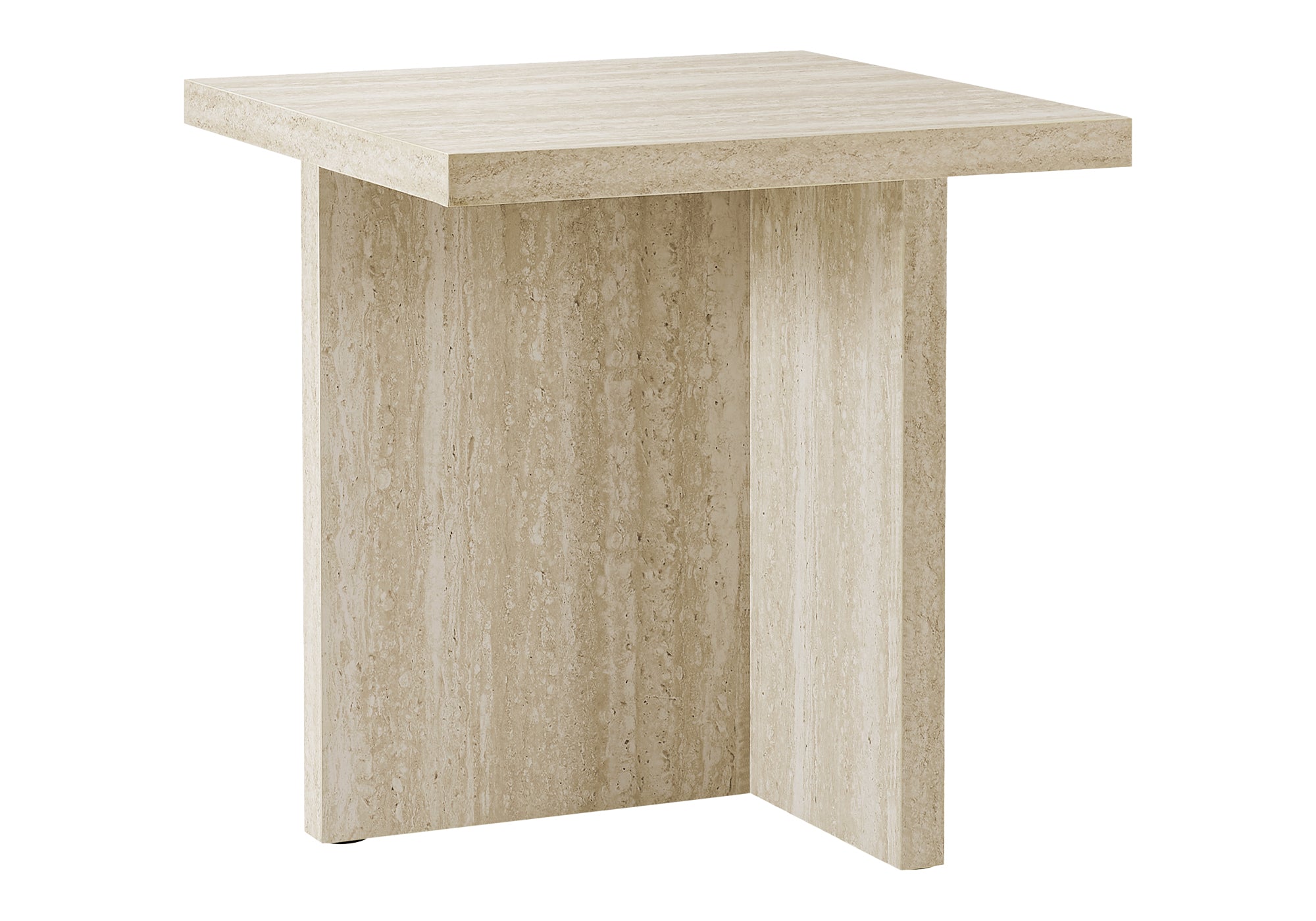 TABLE D'APPOINT - 24"H / PIERRE DE TRAVERTIN – I 2892