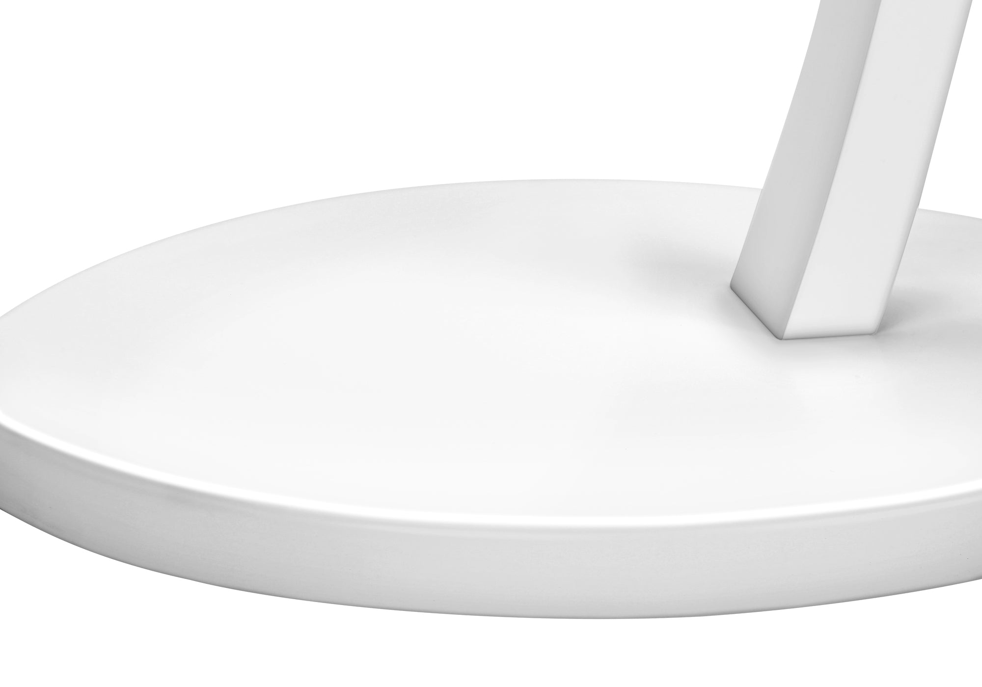 TABLE DE CHEVET - BLANC AVEC VERRE TREMPE – I 3017.