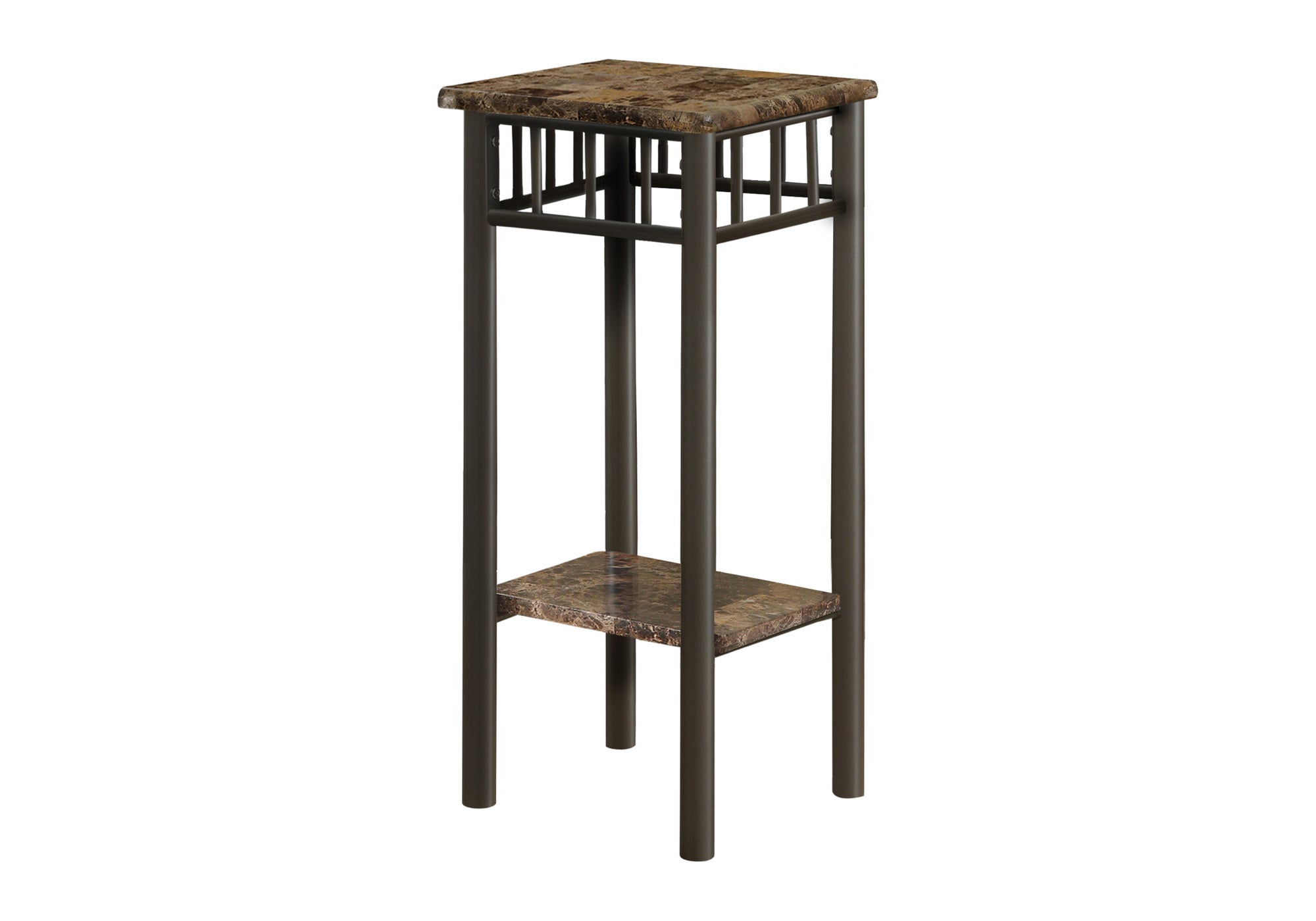TABLE DE CHEVET - MARBRE ESPRESSO / METAL BRONZE – I 3044.