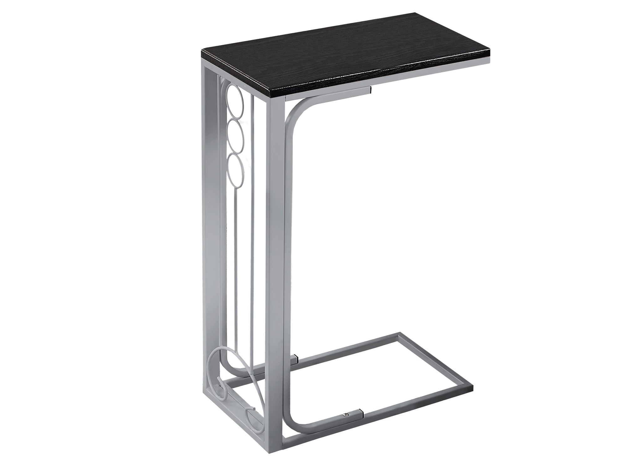 TABLE DE CHEVET - DESSUS NOIR / METAL ARGENTE – I 3137.