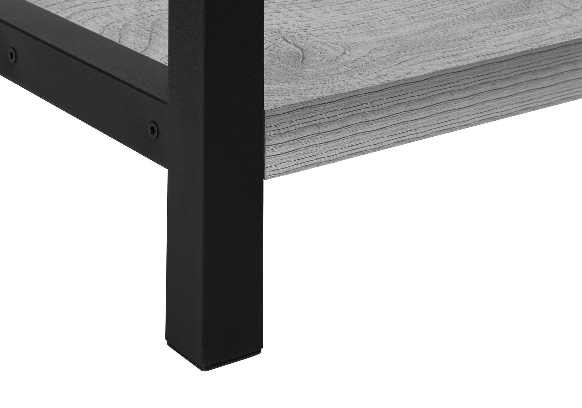 TABLE D'APPOINT - 24"H / GRIS / NOIR METAL USB / PRISE – I 3201