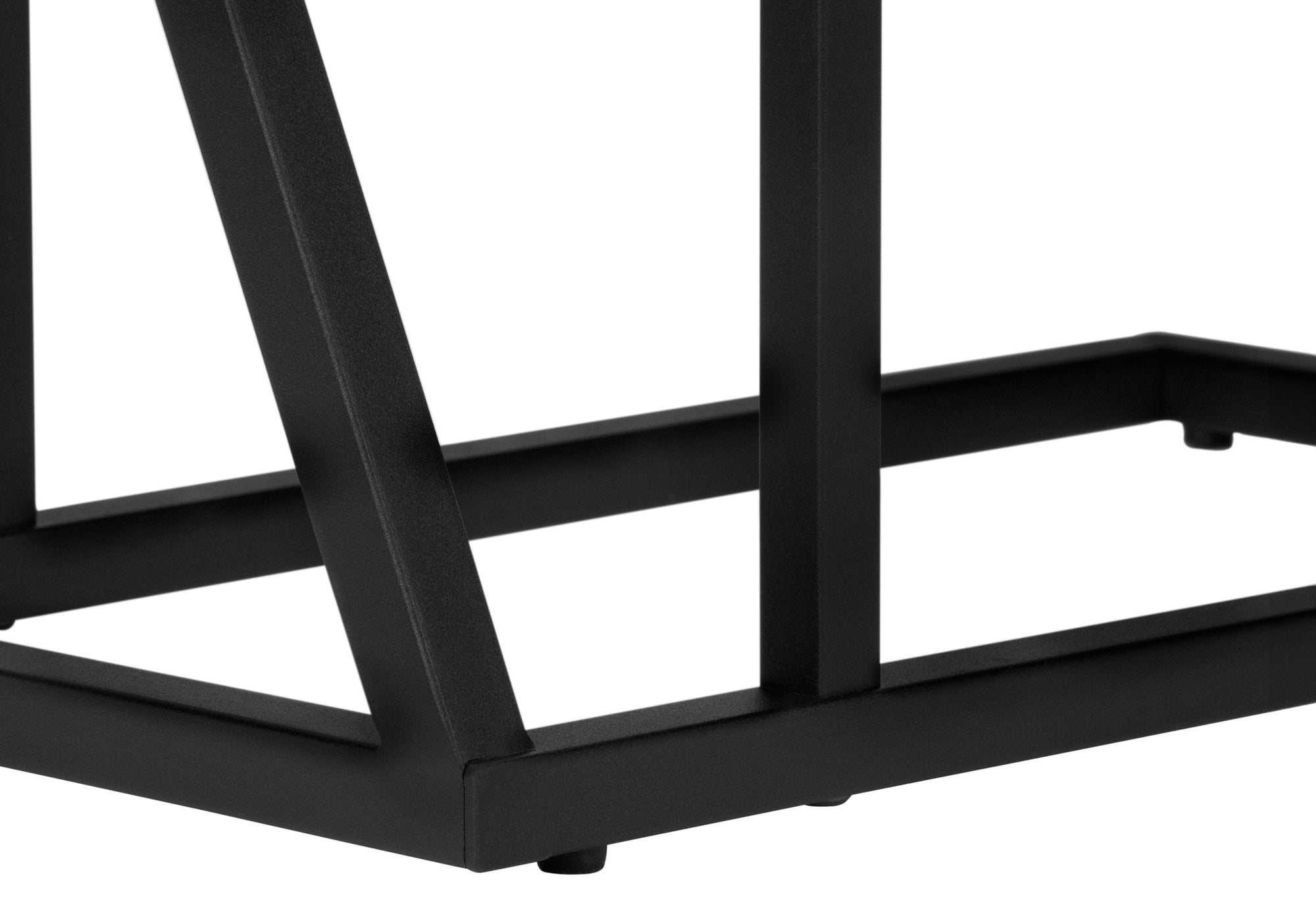 TABLE DE CHEVET - 25"H / TAUPE FONCE / METAL NOIR – I 3249.