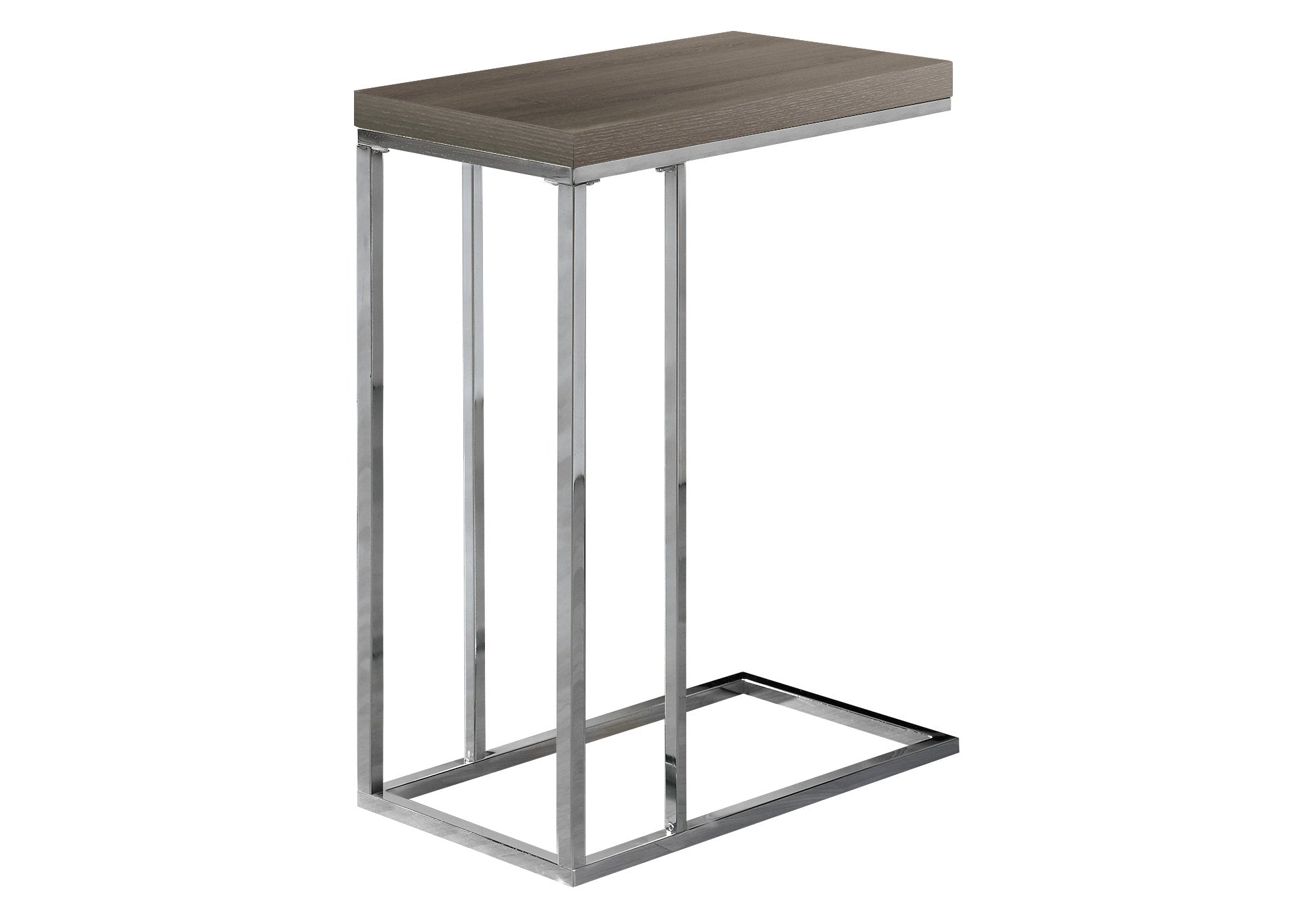 TABLE DE CHEVET - TAUPE FONCE AVEC CHROME – I 3253.