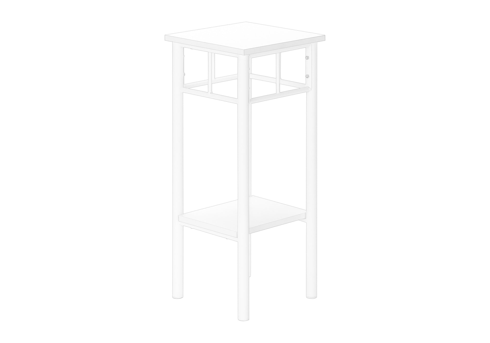 TABLE D'APPOINT - 28"H / BLANC / METAL BLANC – I 3279.
