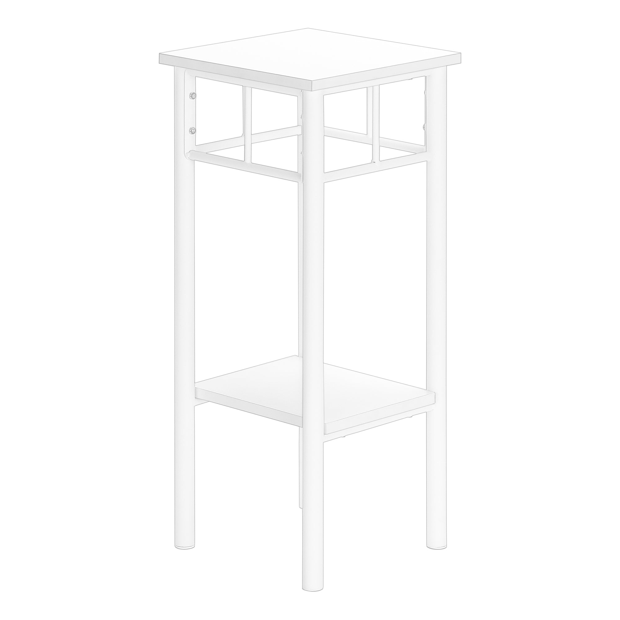 TABLE D'APPOINT - 28"H / BLANC / METAL BLANC – I 3279.