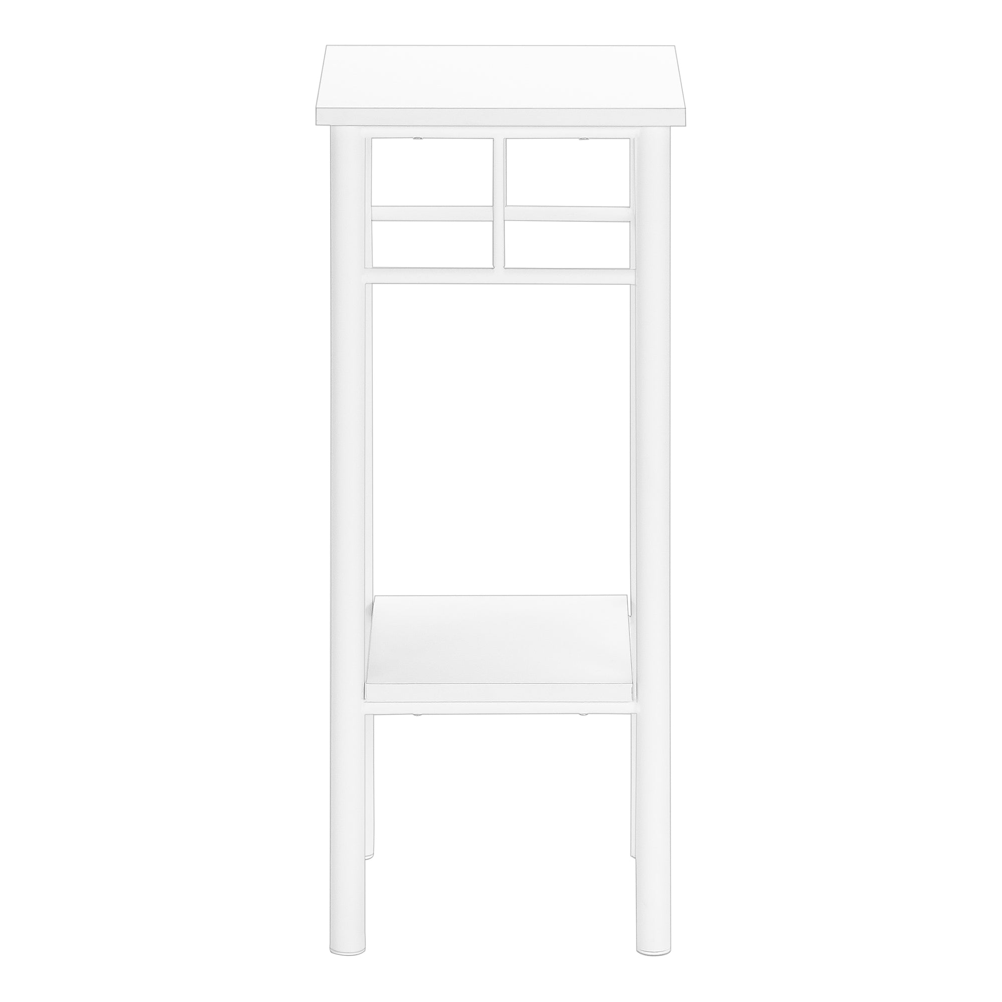 TABLE D'APPOINT - 28"H / BLANC / METAL BLANC – I 3279.