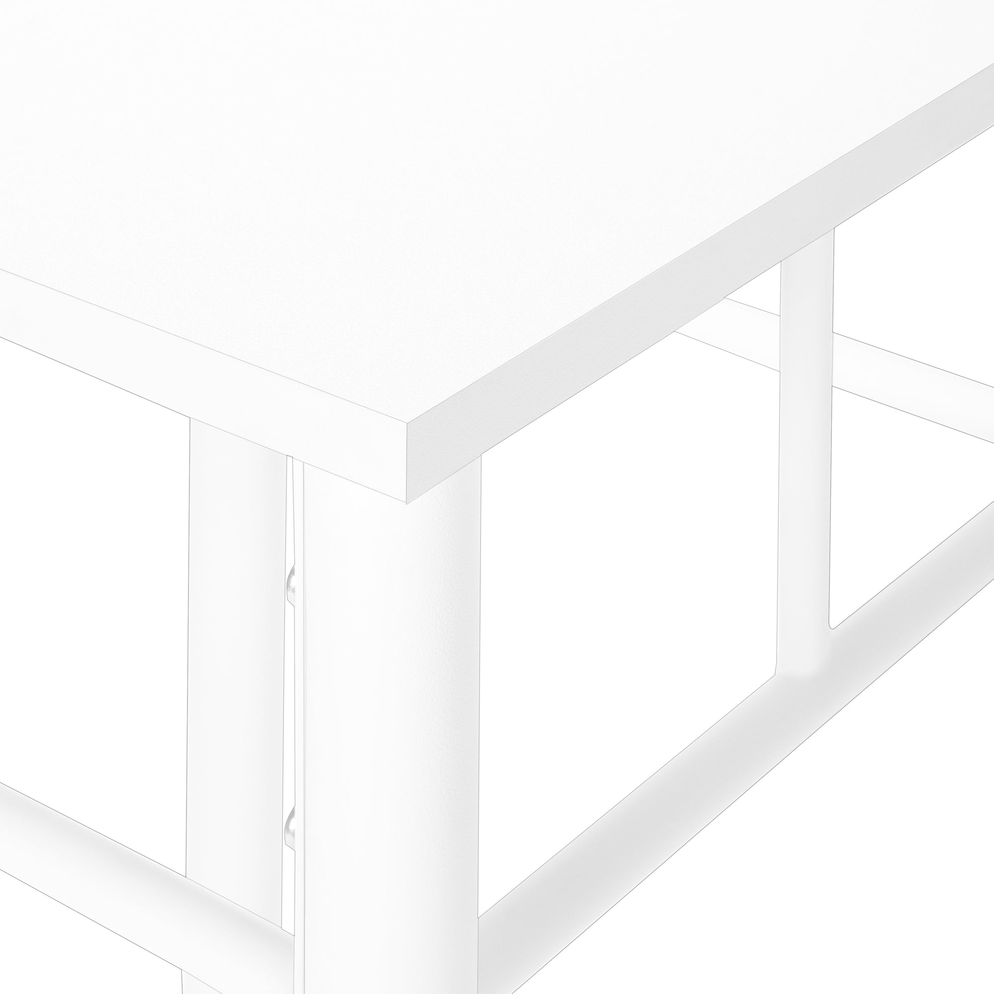 TABLE D'APPOINT - 28"H / BLANC / METAL BLANC – I 3279.