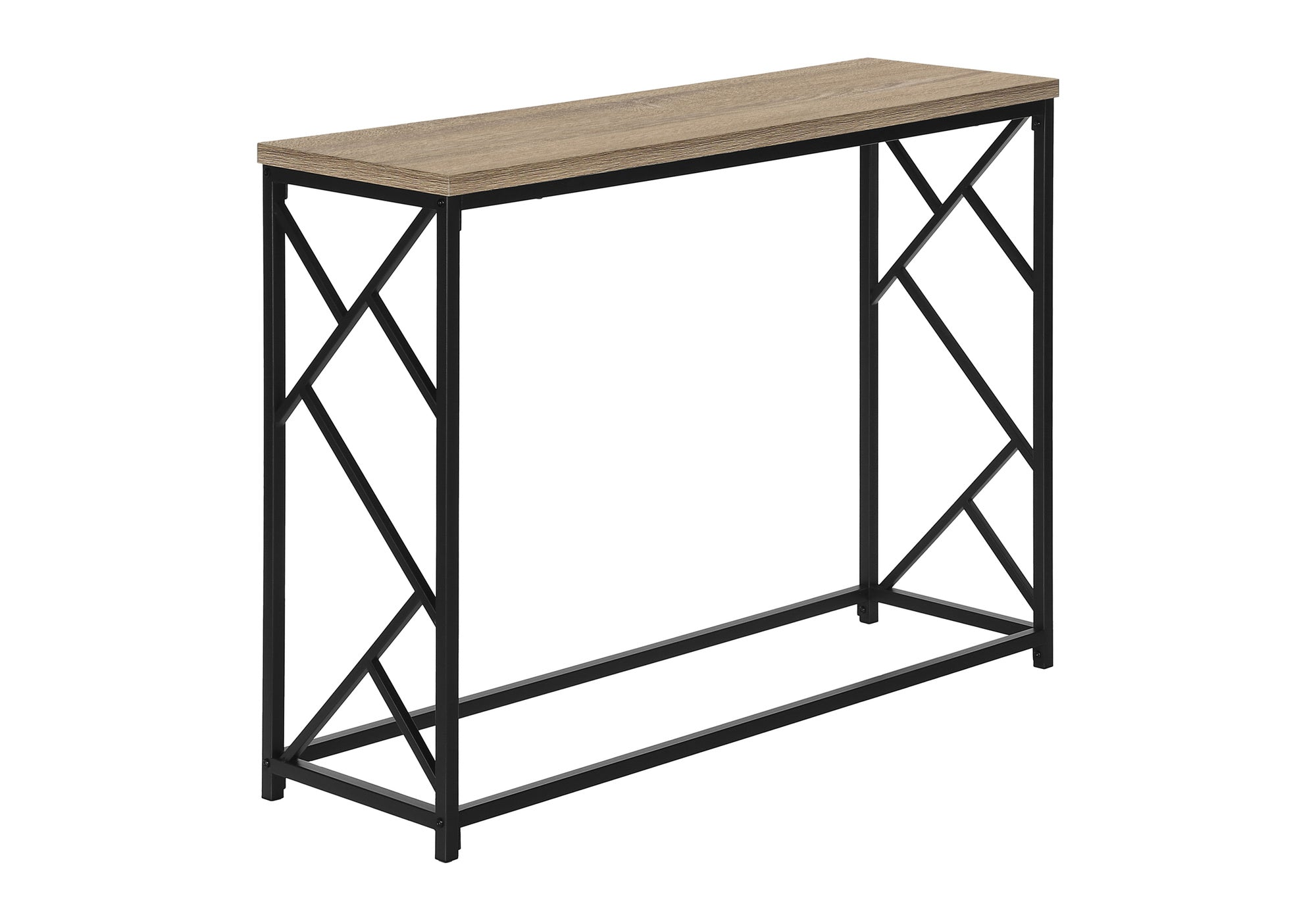 TABLE D'APPOINT - 44"L / CONSOLE D'ENTREE TAUPE / NOIR – I 3533.