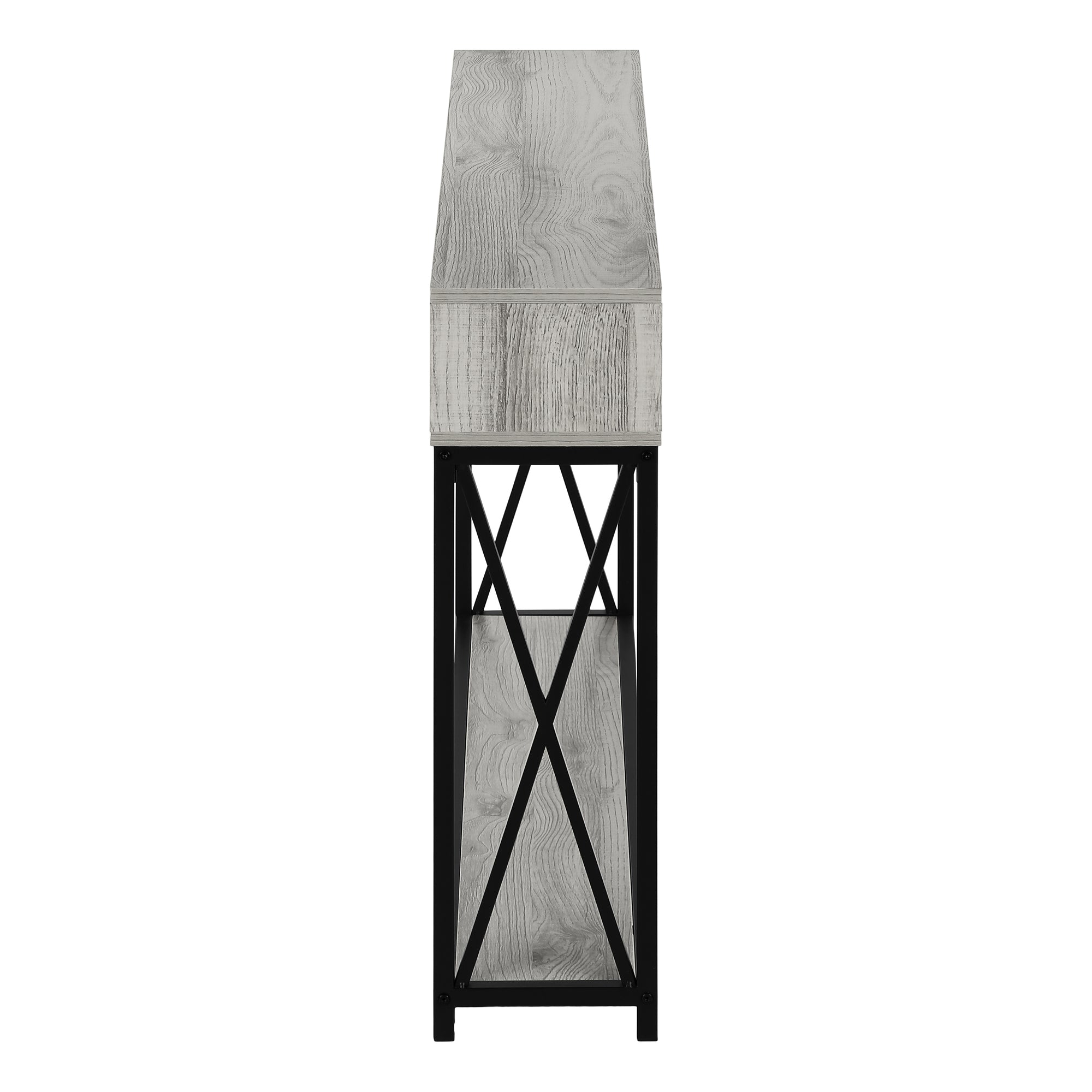 TABLE D'APPOINT - 48"L / CONSOLE D'ENTREE GRIS / NOIR – I 3572.