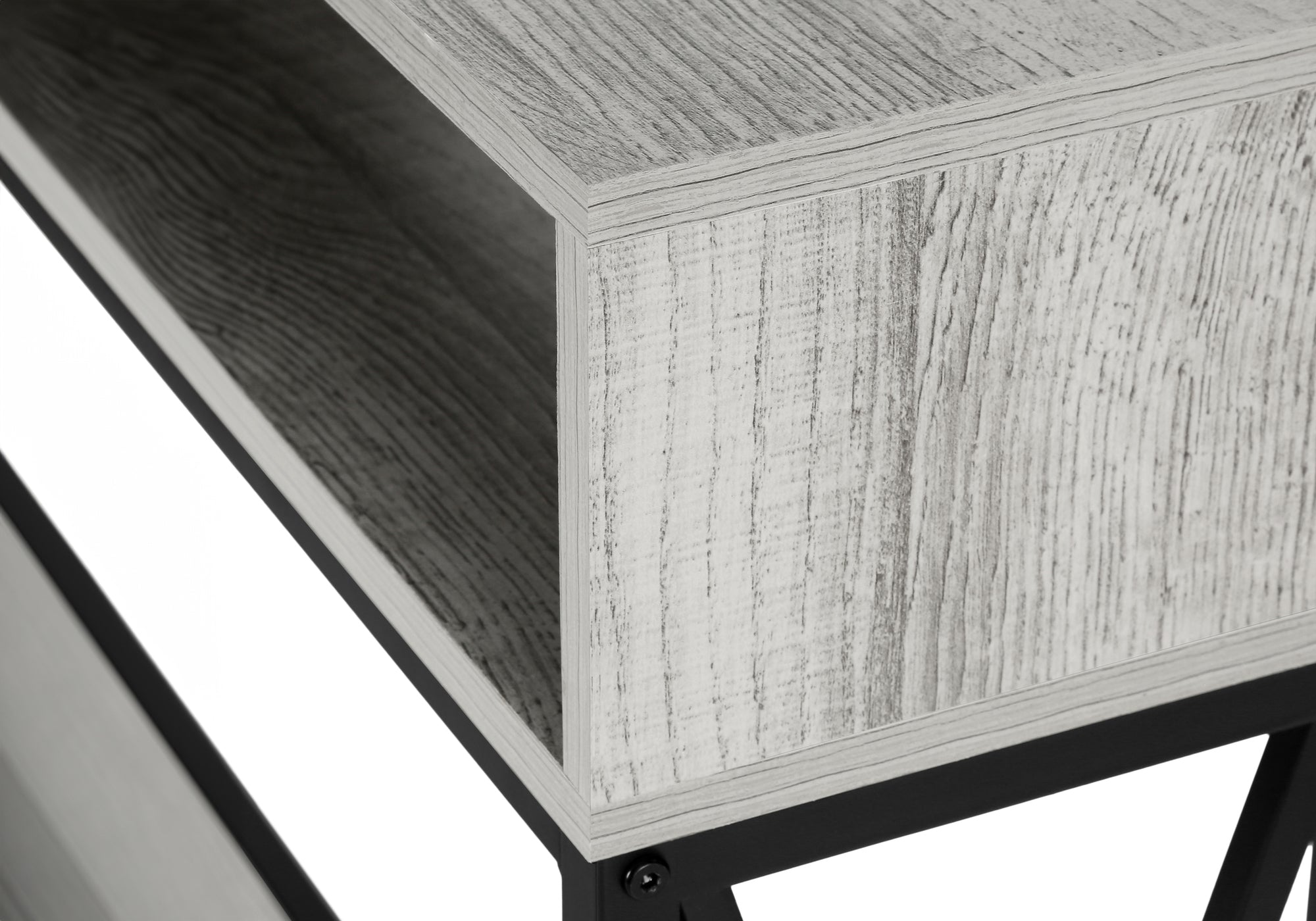 TABLE D'APPOINT - 48"L / CONSOLE D'ENTREE GRIS / NOIR – I 3572.