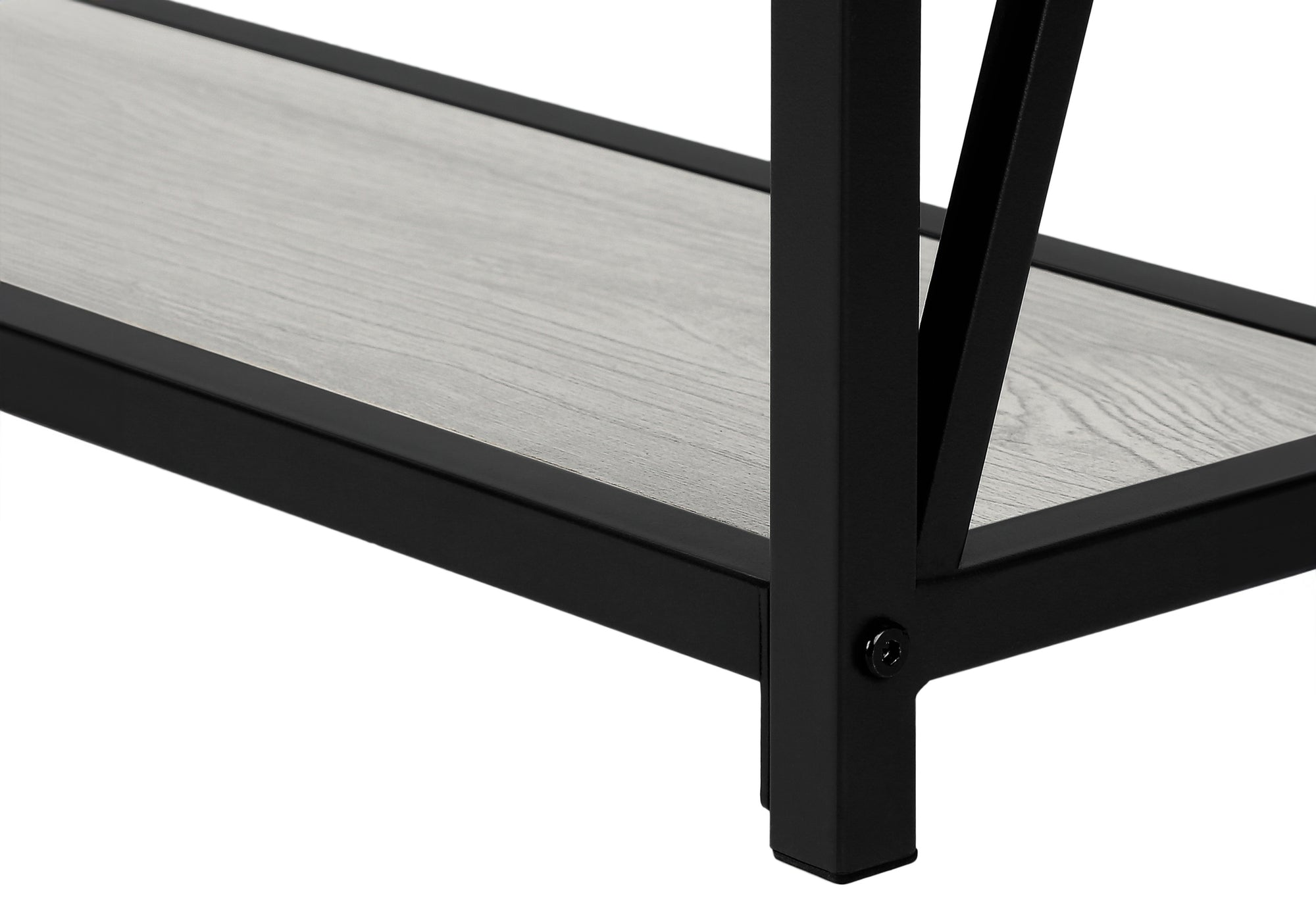 TABLE D'APPOINT - 48"L / CONSOLE D'ENTREE GRIS / NOIR – I 3572.
