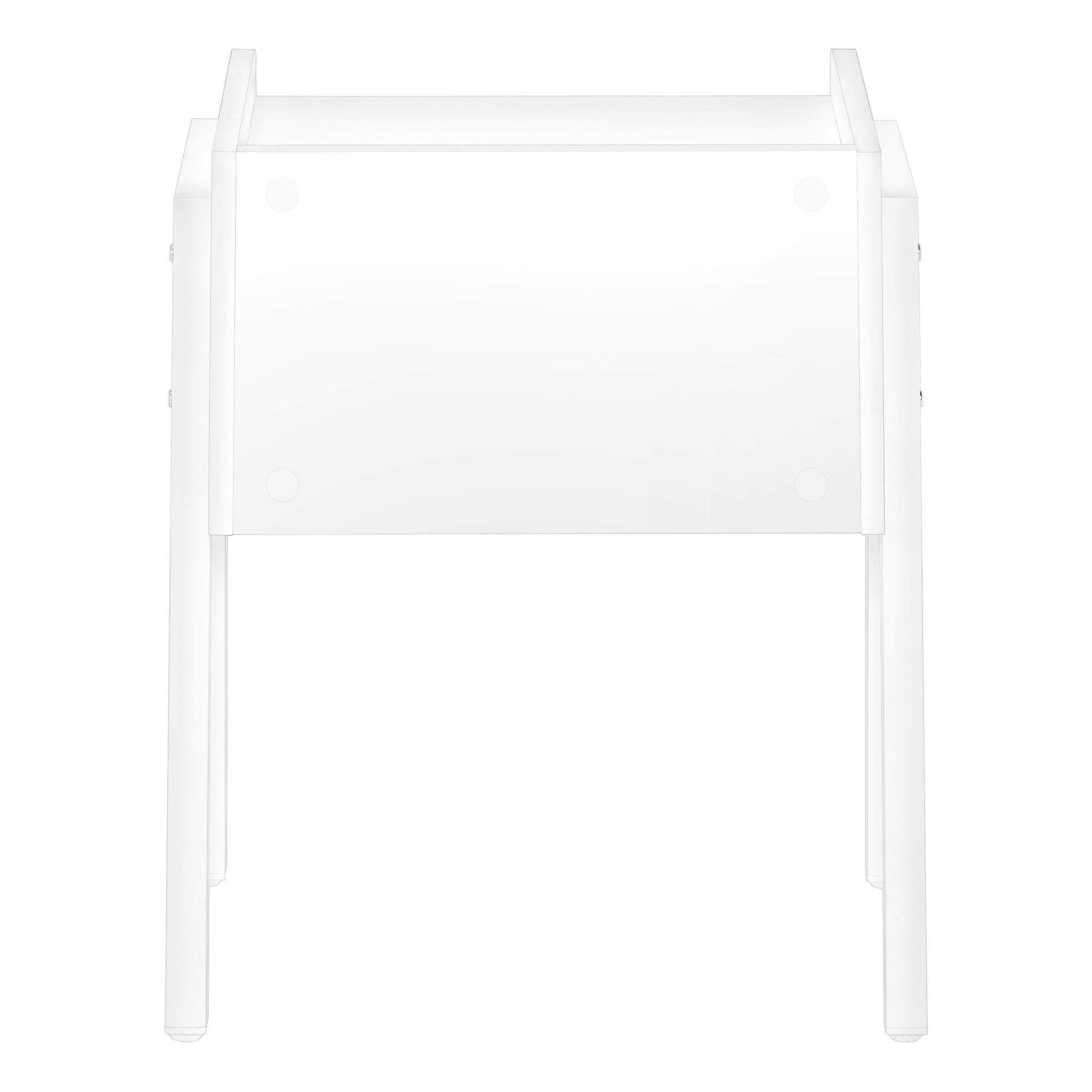 TABLE DE CHEVET - 23"H / BLANC / METAL BLANC – I 3594.