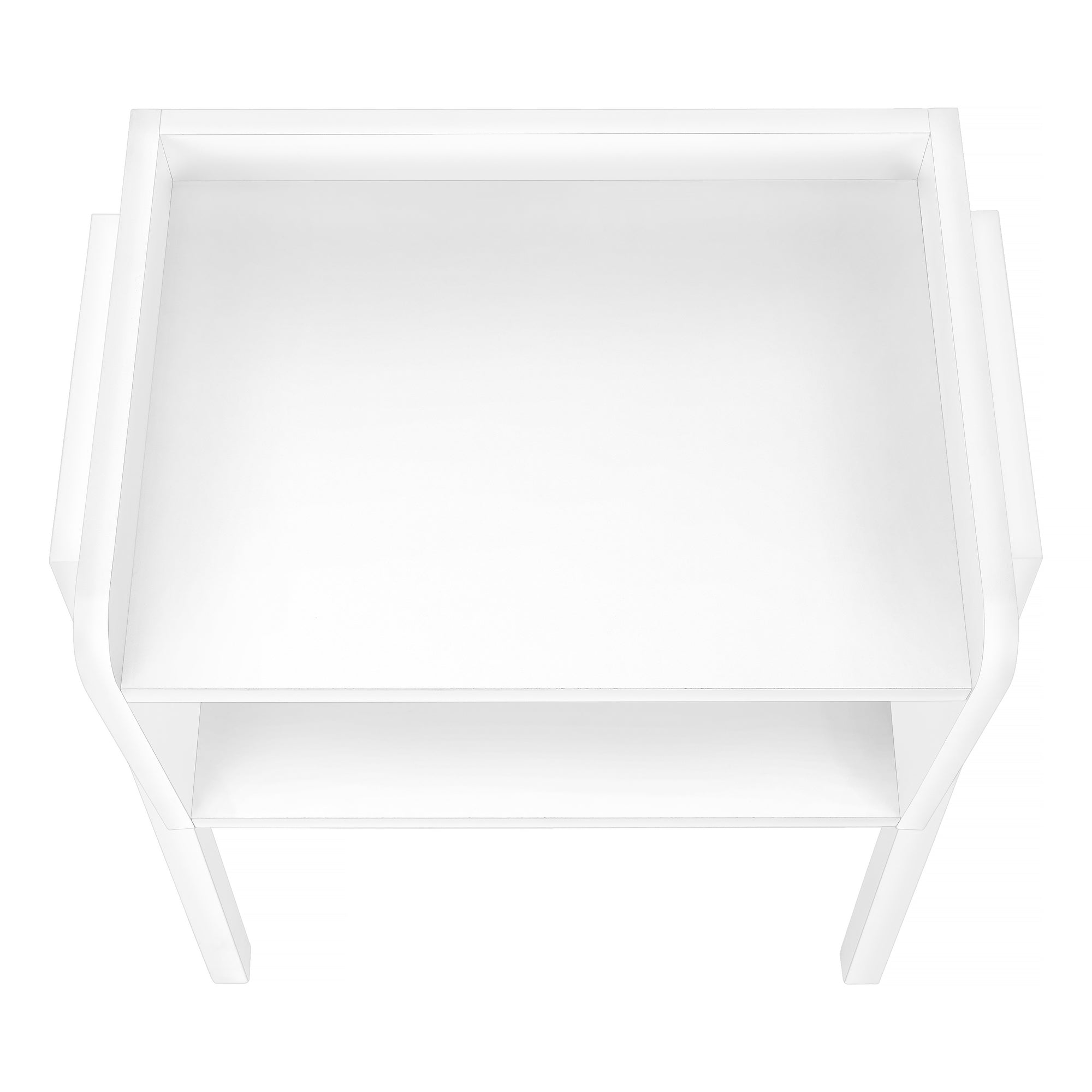 TABLE DE CHEVET - 23"H / BLANC / METAL BLANC – I 3594.