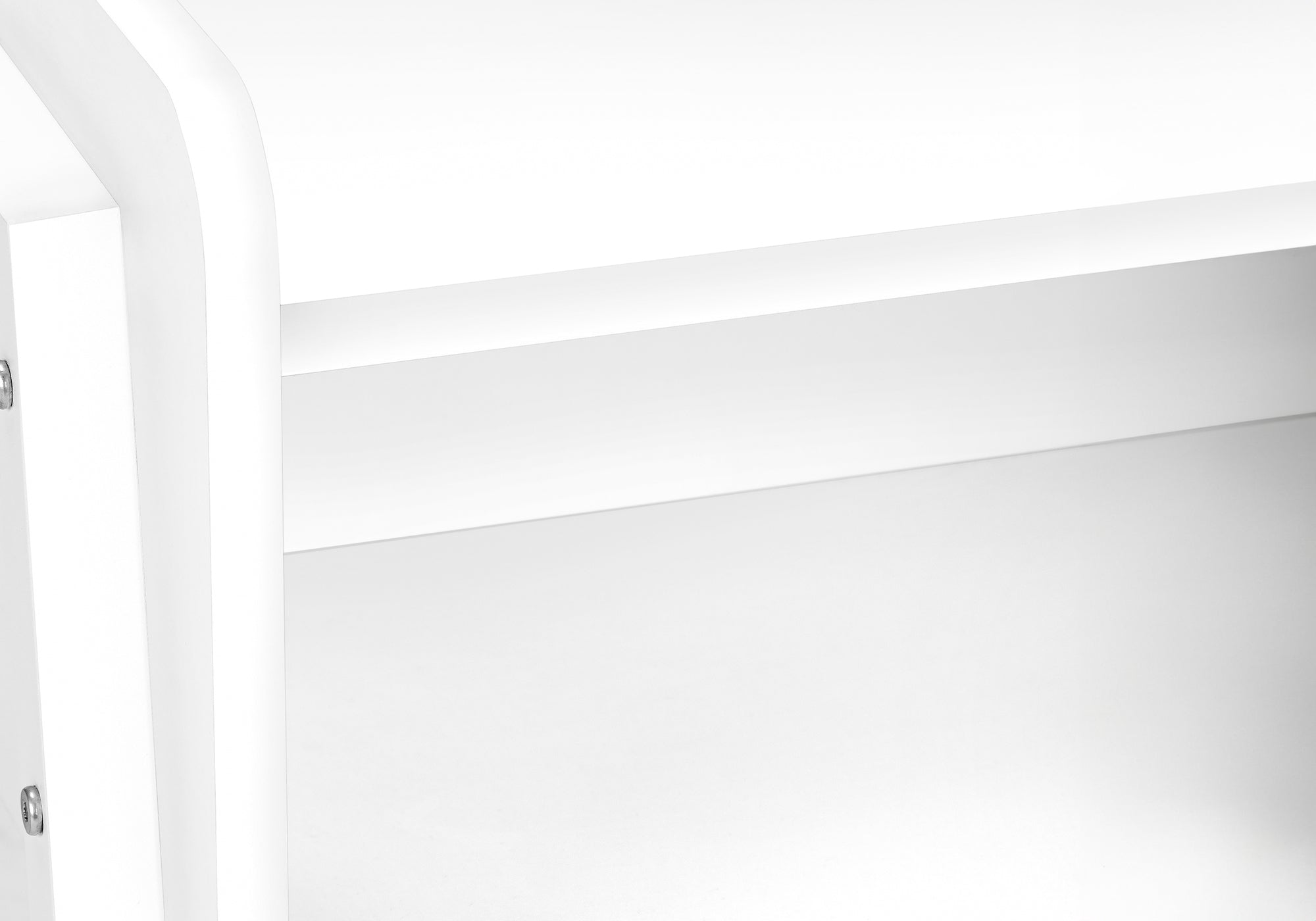 TABLE DE CHEVET - 23"H / BLANC / METAL BLANC – I 3594.