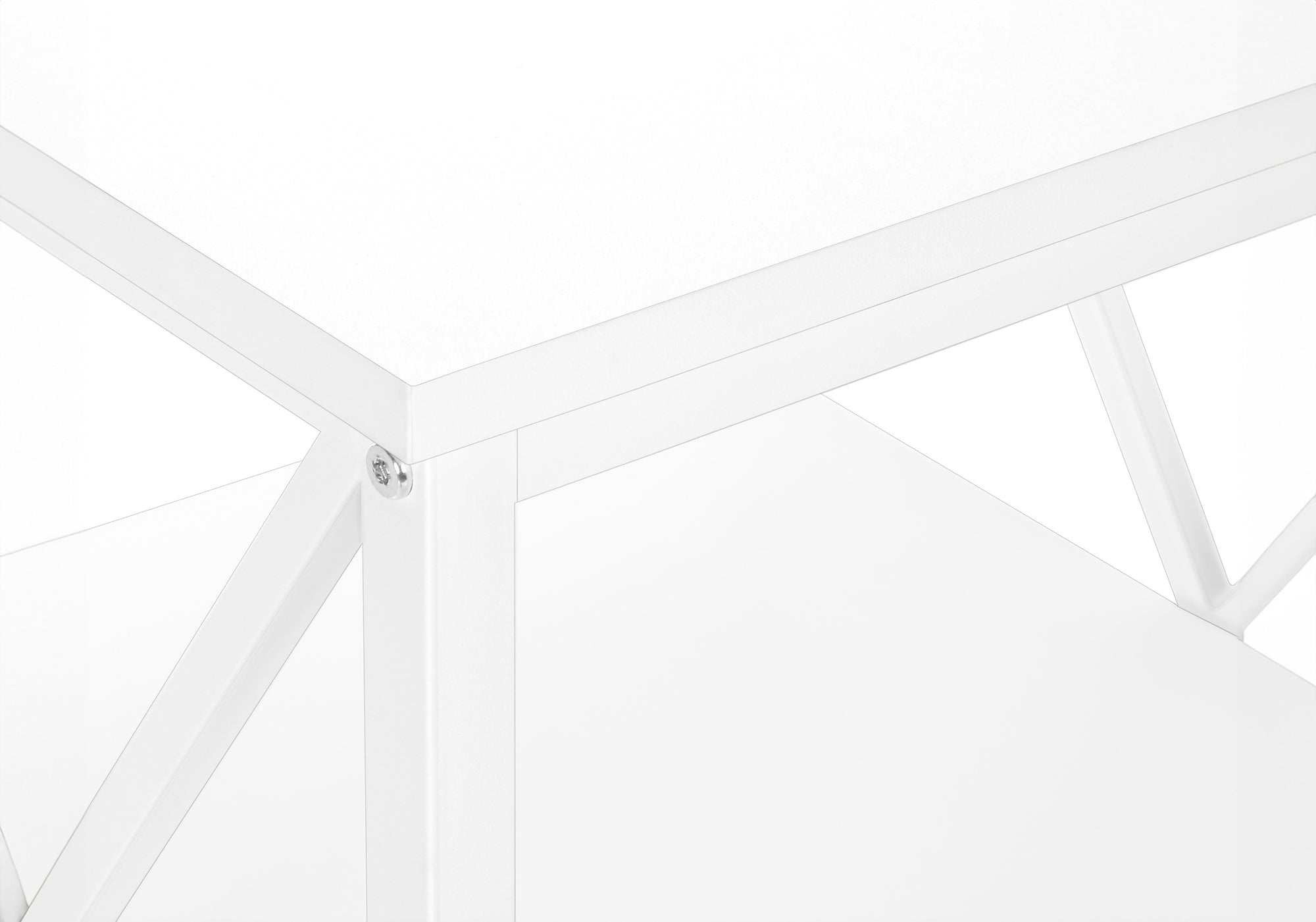 TABLE DE CHEVET - 26"H / BLANC / METAL BLANC – I 3599.
