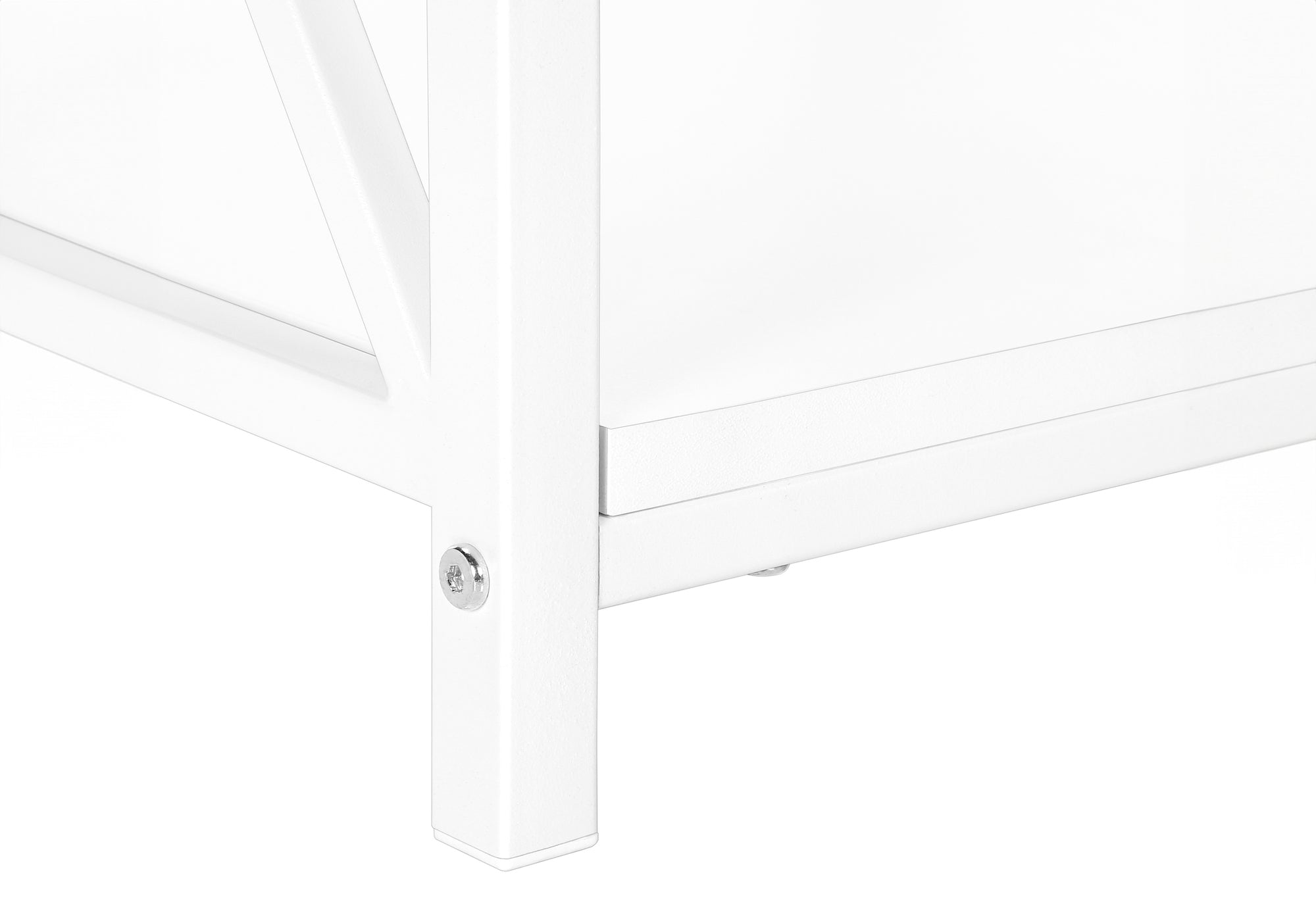 TABLE DE CHEVET - 26"H / BLANC / METAL BLANC – I 3599.