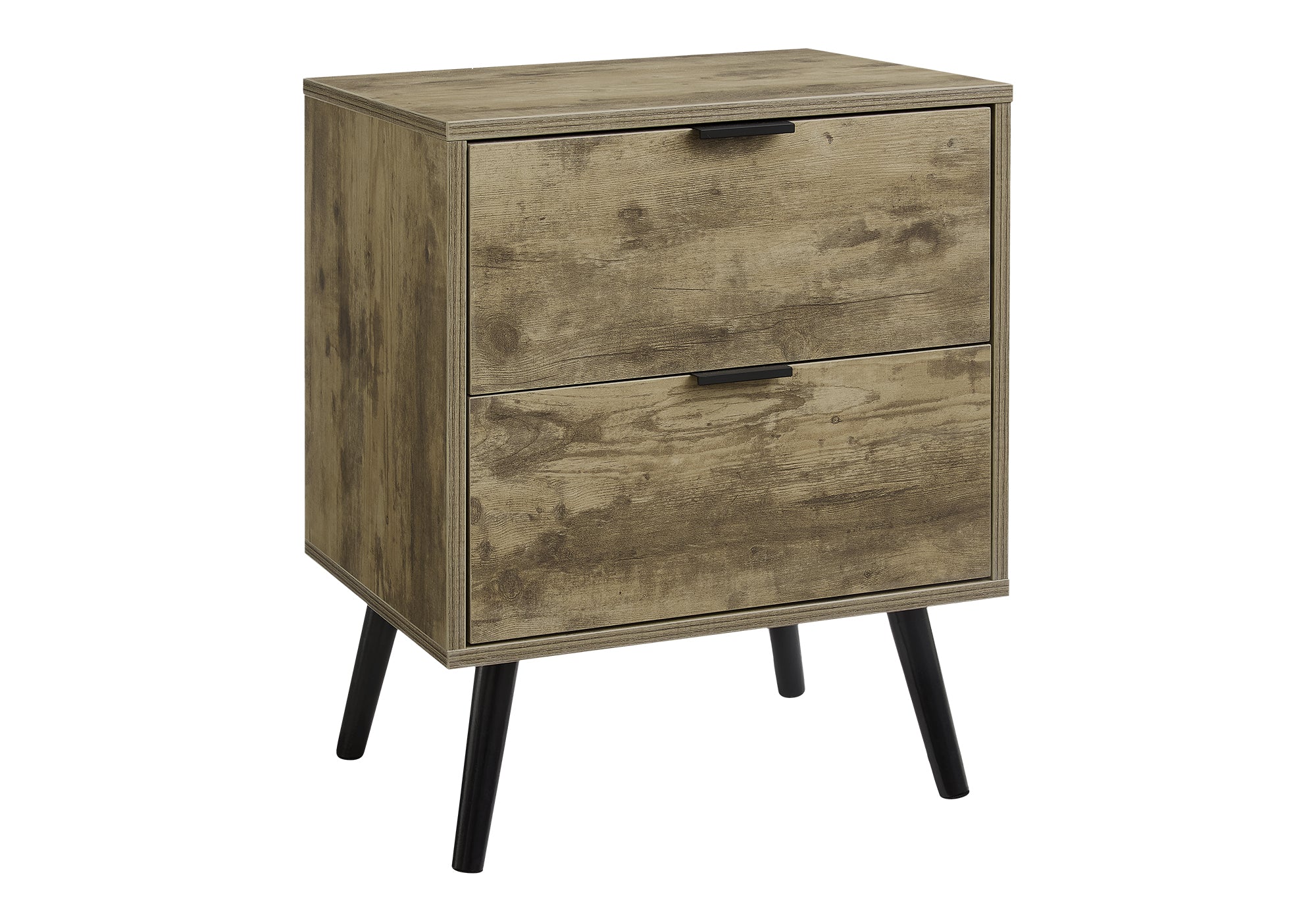 TABLE D'APPOINT - 24"H / BRUN PALE AVEC 2 TIROIRS – I 3609