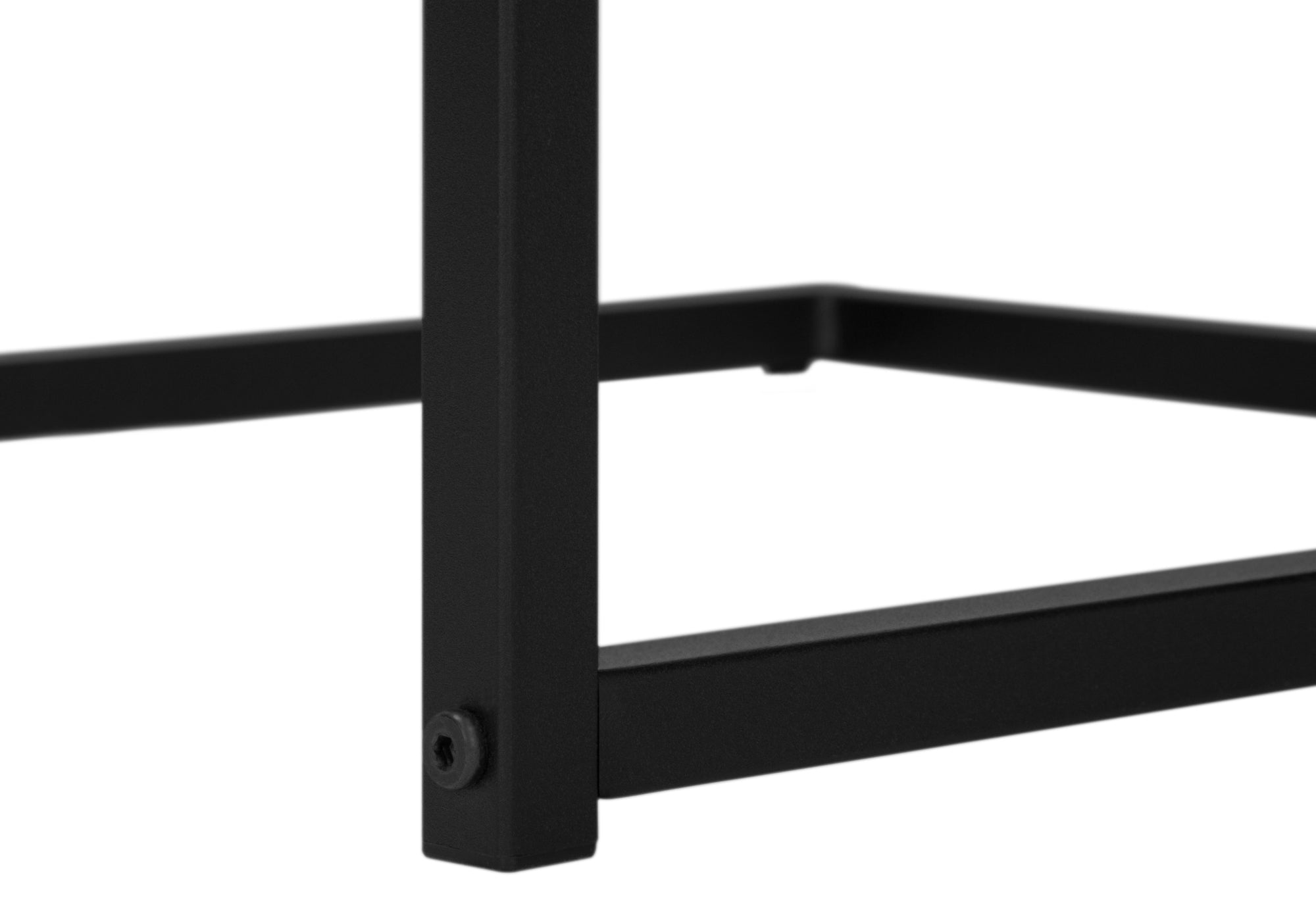 TABLE DE CHEVET - 25"H / FAUX BOIS GRIS / METAL NOIR – I 3631.