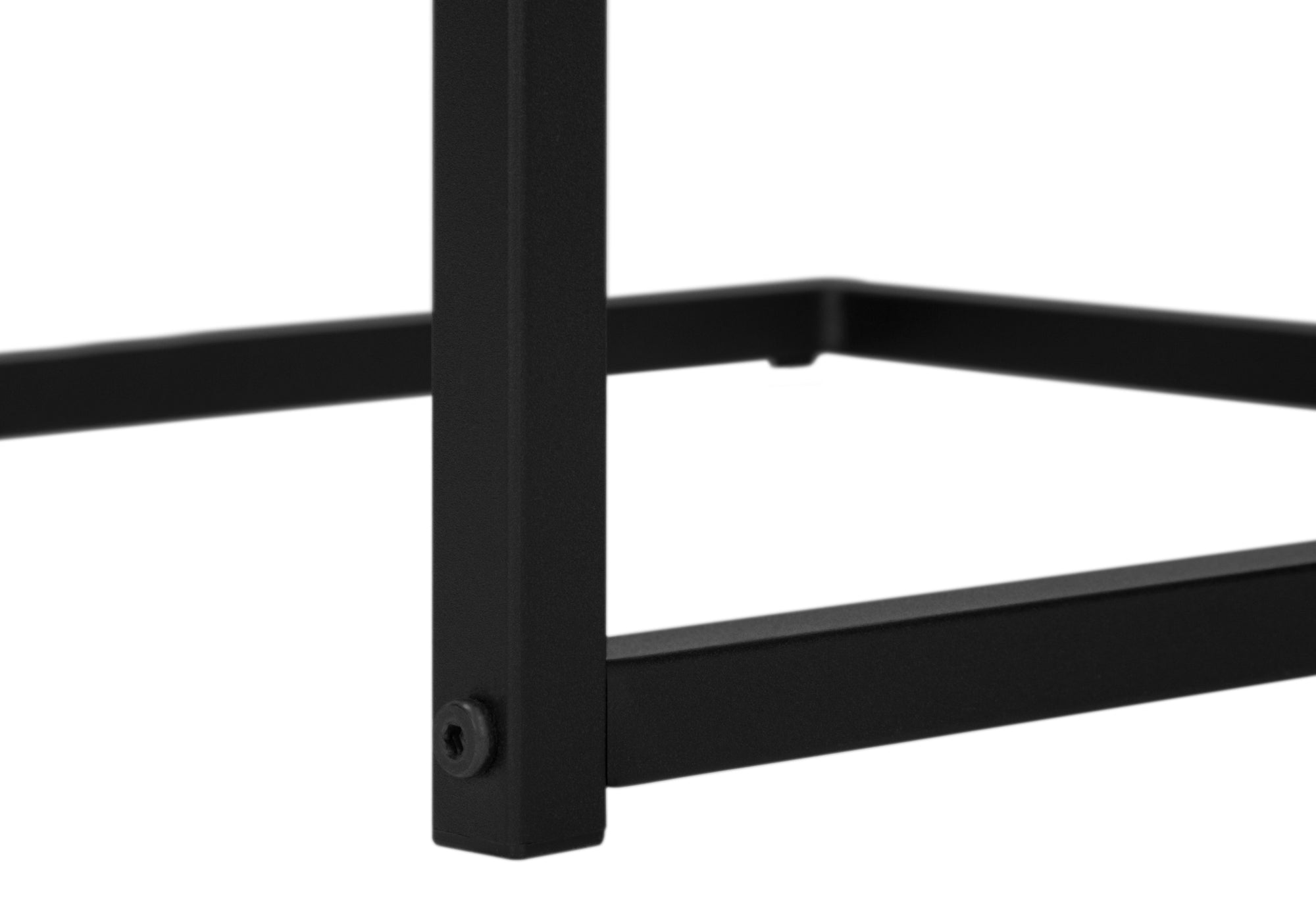TABLE DE CHEVET - 25"H / GRIS / METAL NOIR – I 3634.