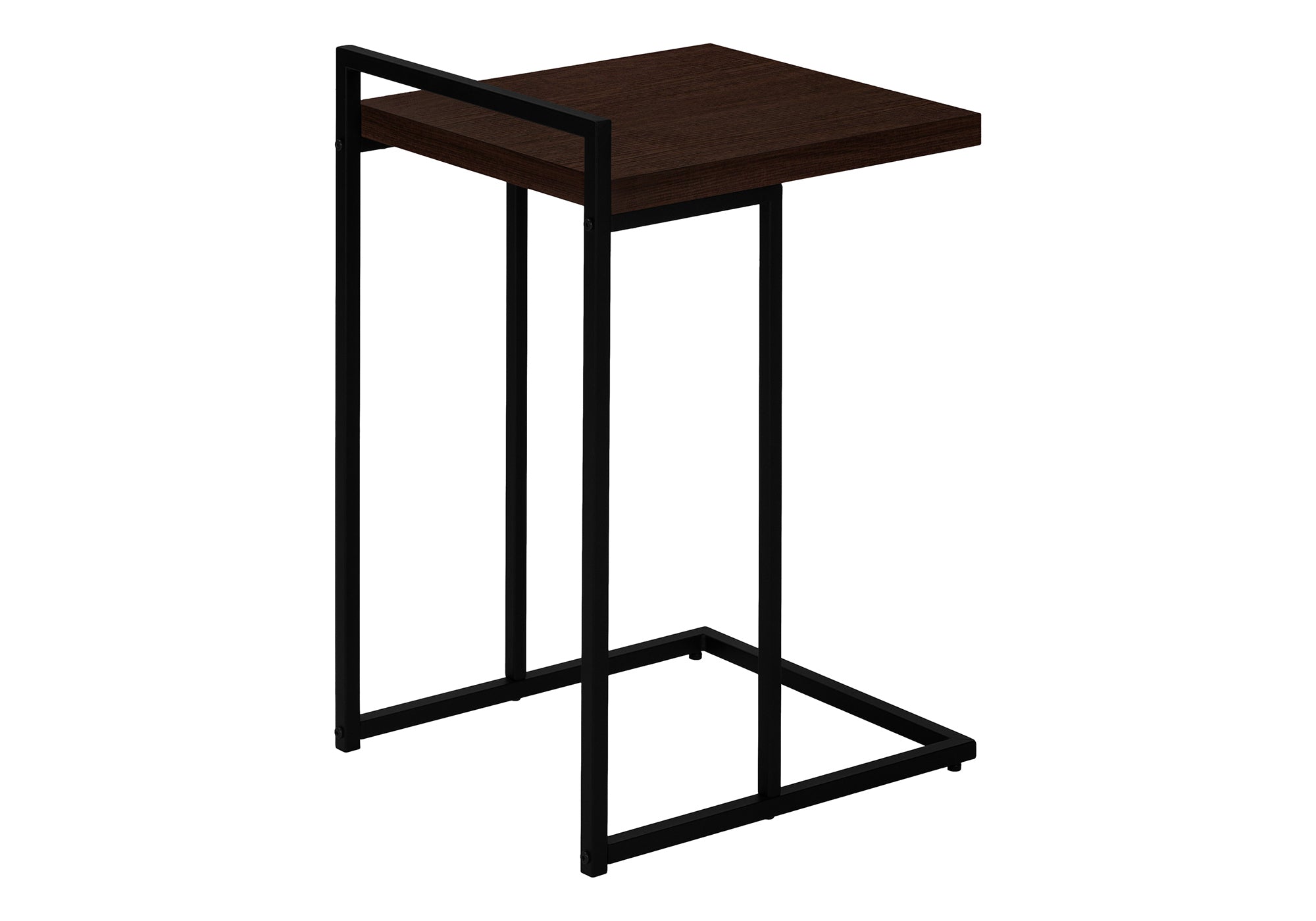 TABLE DE CHEVET - 25"H / ESPRESSO / METAL NOIR – I 3635.