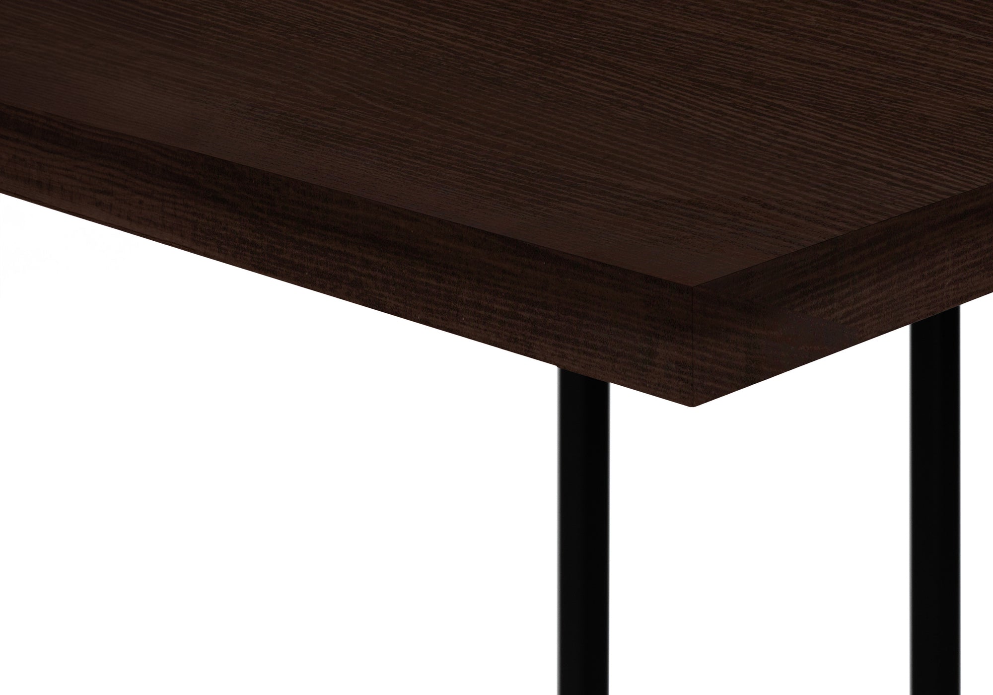 TABLE DE CHEVET - 25"H / ESPRESSO / METAL NOIR – I 3635.