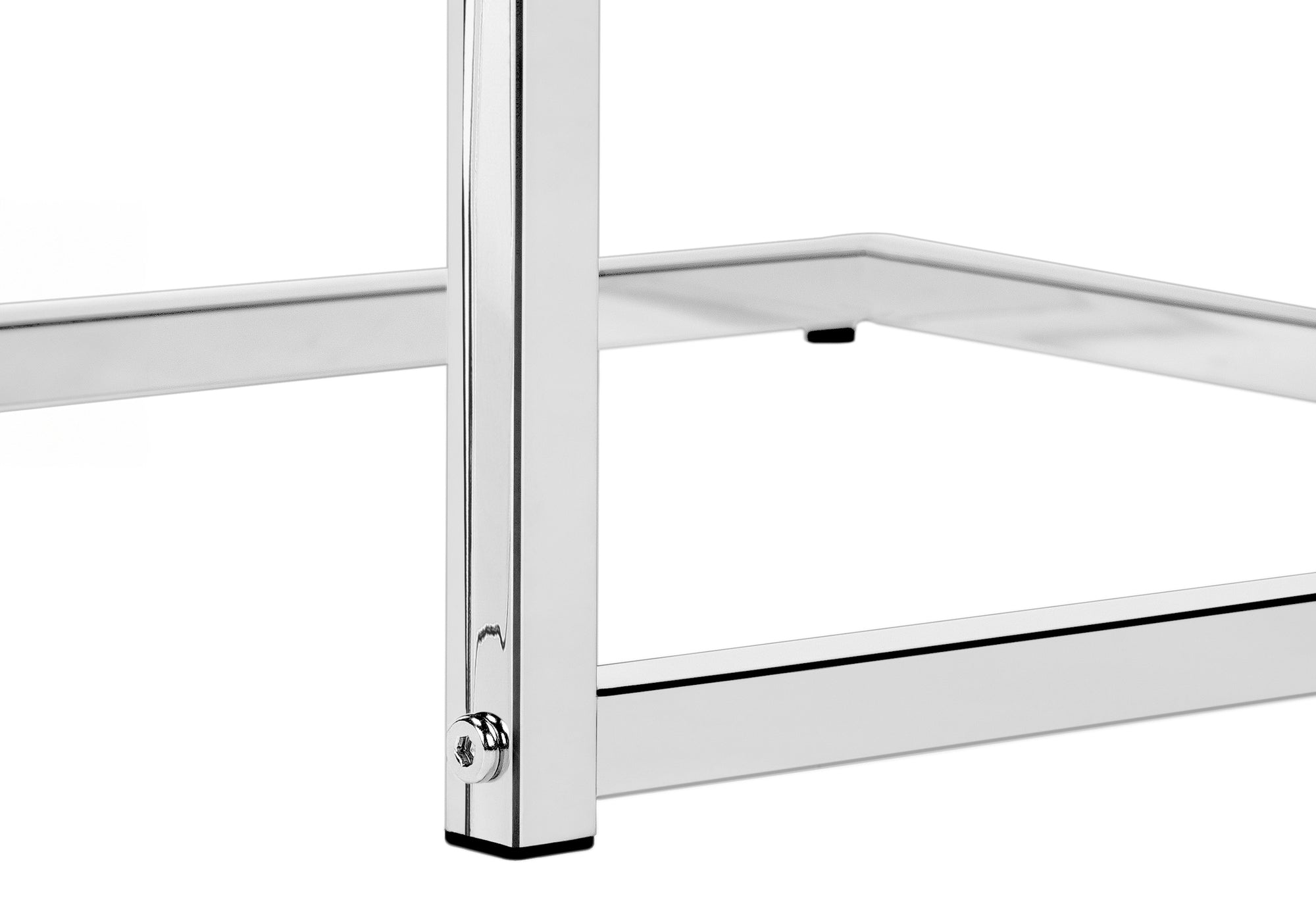 TABLE DE CHEVET - 25"H / NOIR / METAL CHROME – I 3640.