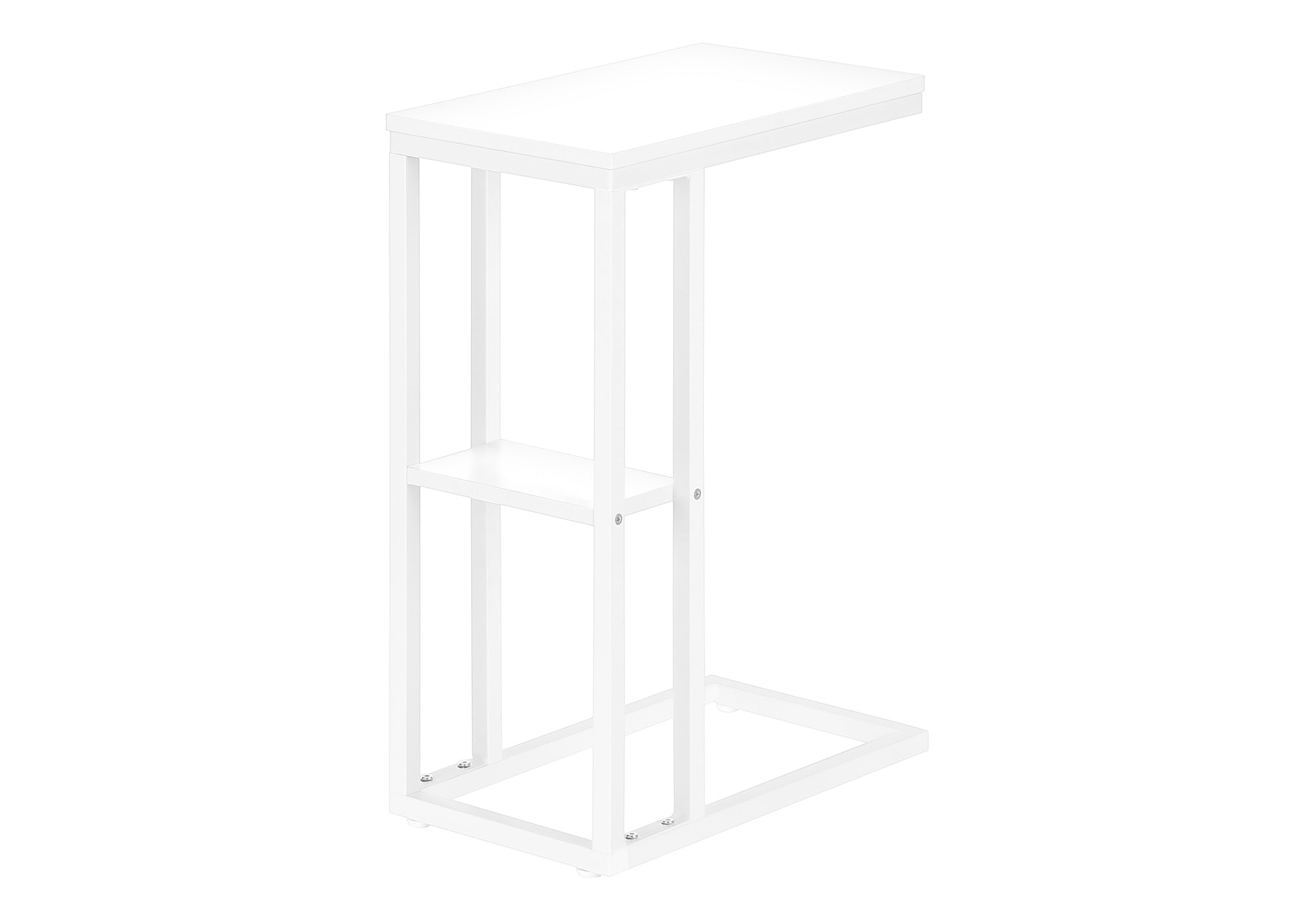 TABLE DE CHEVET - 25"H / BLANC / METAL BLANC – I 3676.