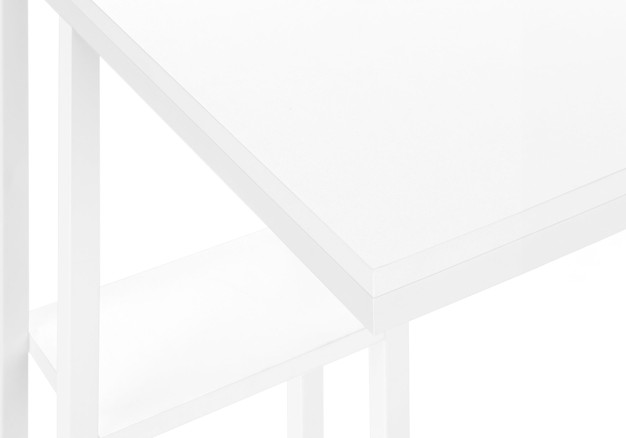 TABLE DE CHEVET - 25"H / BLANC / METAL BLANC – I 3676.