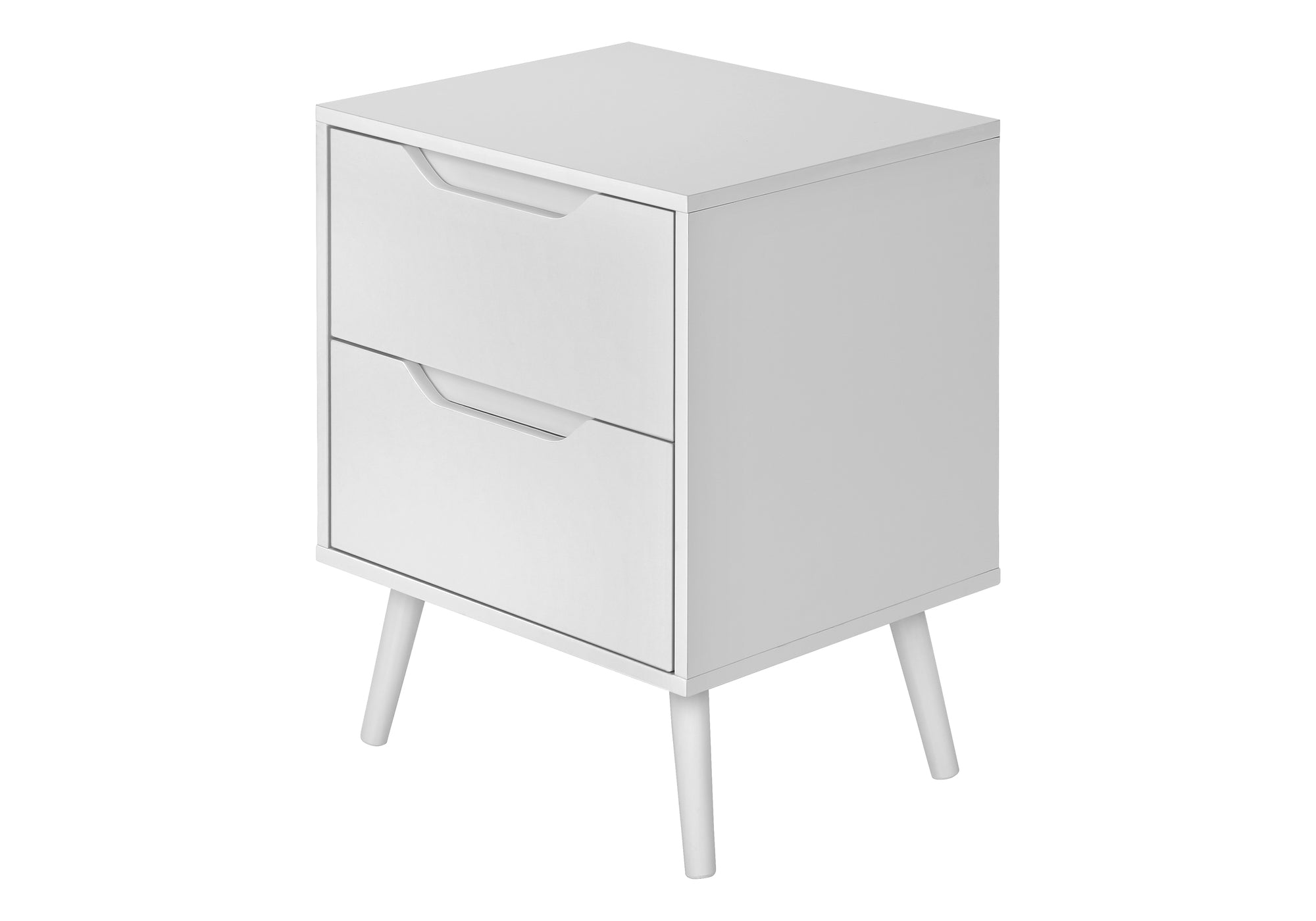 TABLE D'APPOINT - 24"H / BLANC AVEC 2 TIROIRS – I 3688