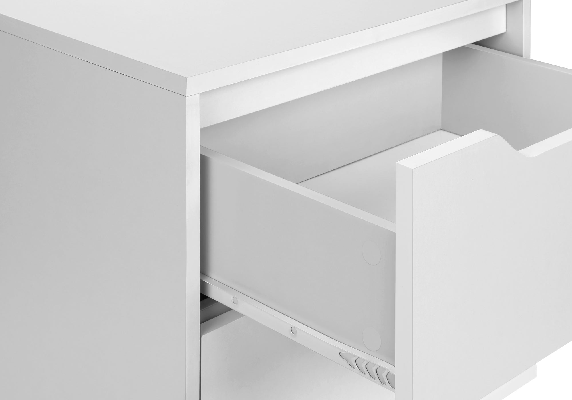TABLE D'APPOINT - 24"H / BLANC AVEC 2 TIROIRS – I 3688