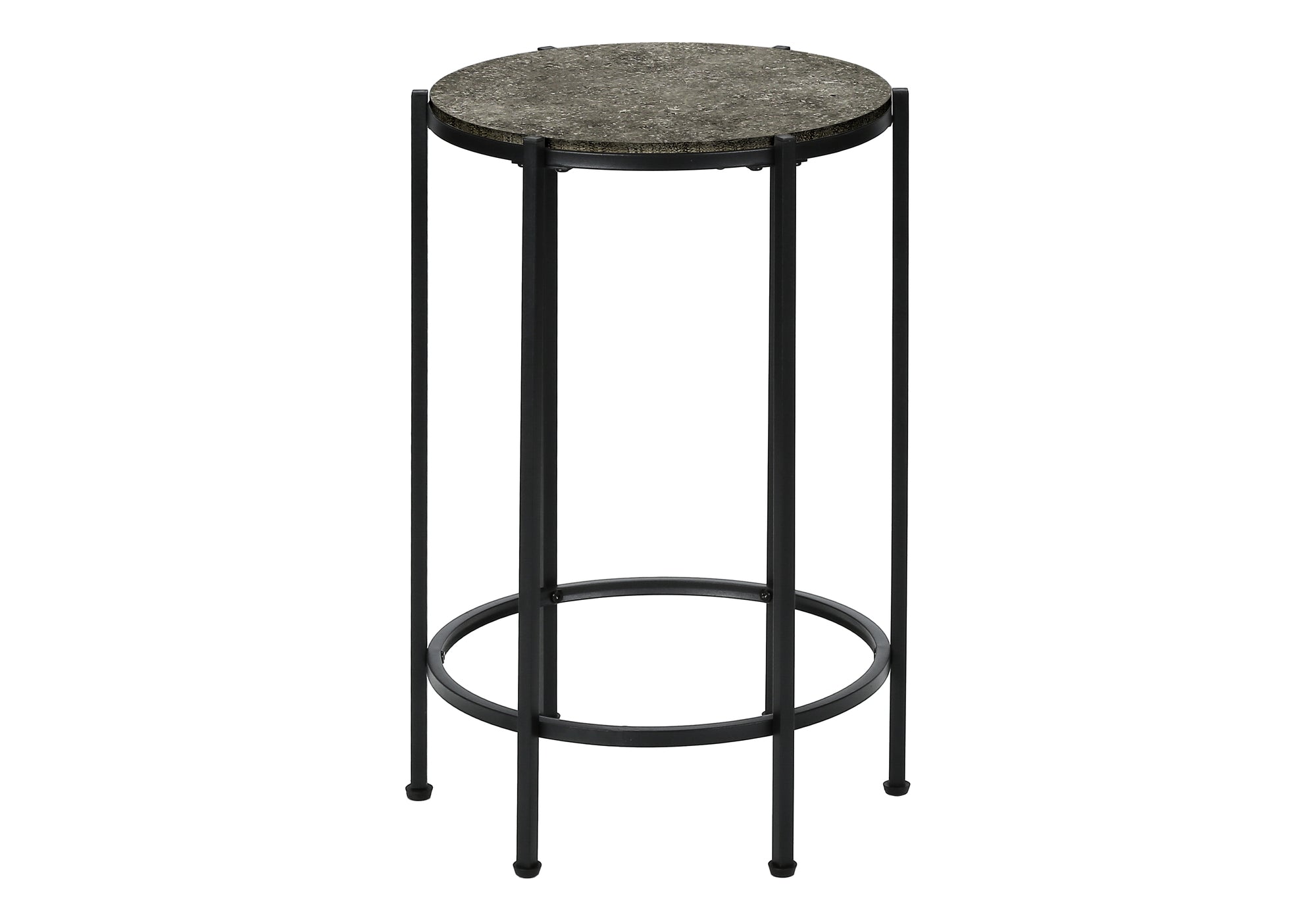TABLE D'APPOINT - 24"H / BRONZE FONCE / METAL NOIR – I 3755