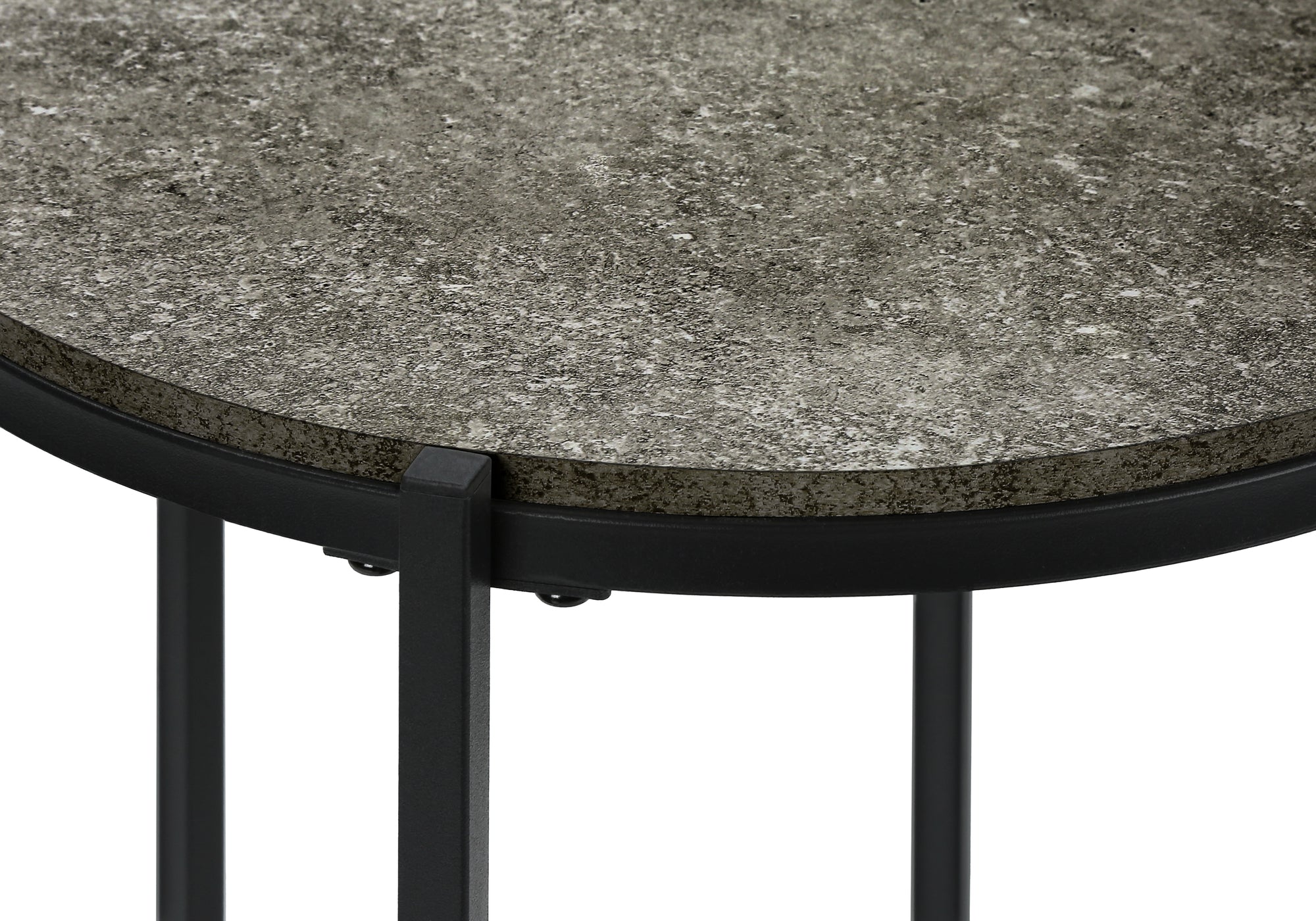 TABLE DE CHEVET - 24"H / BRONZE FONCE / METAL NOIR – I 3755.