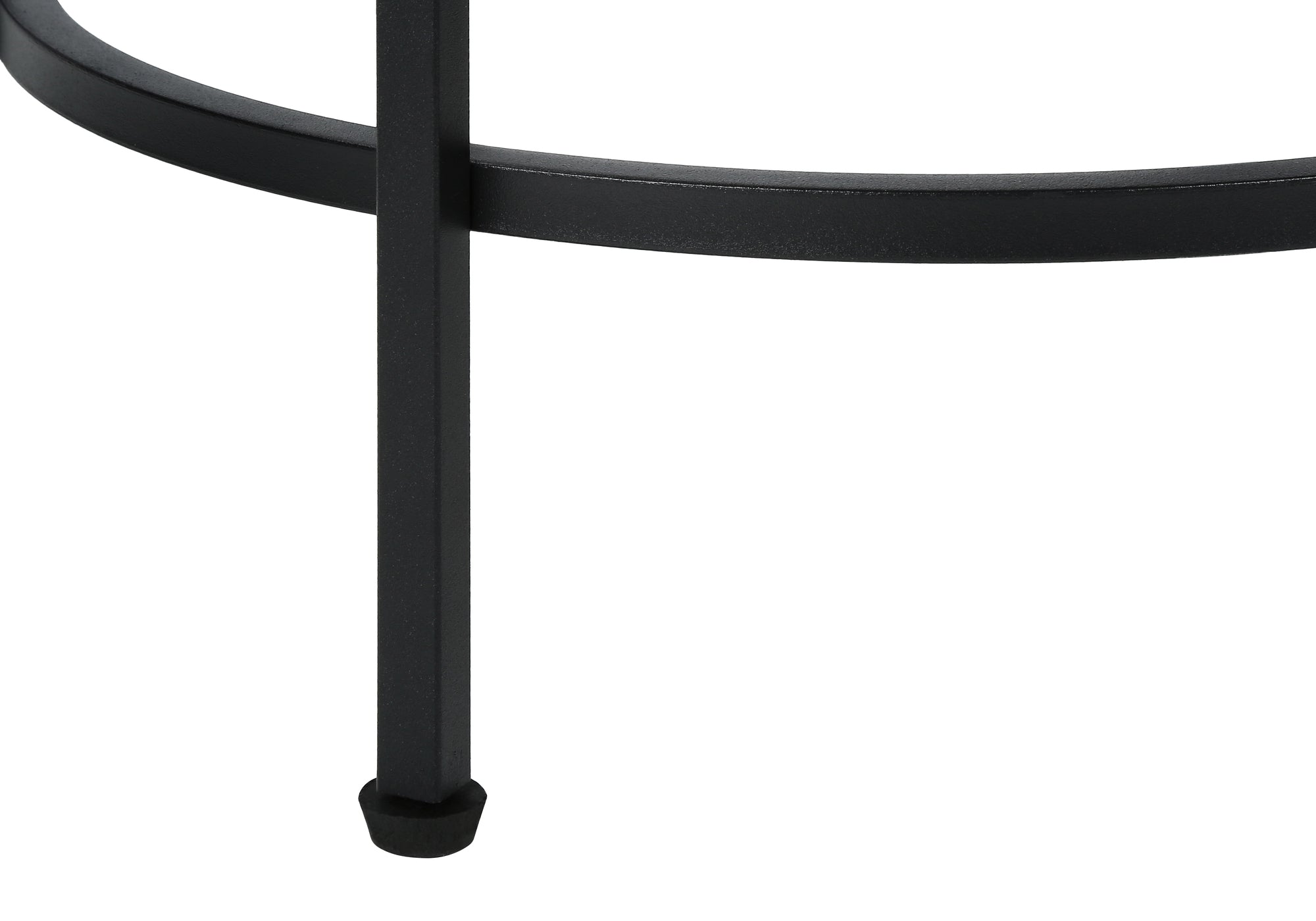 TABLE D'APPOINT - 24"H / PIERRE CREME / METAL NOIR – I 3758