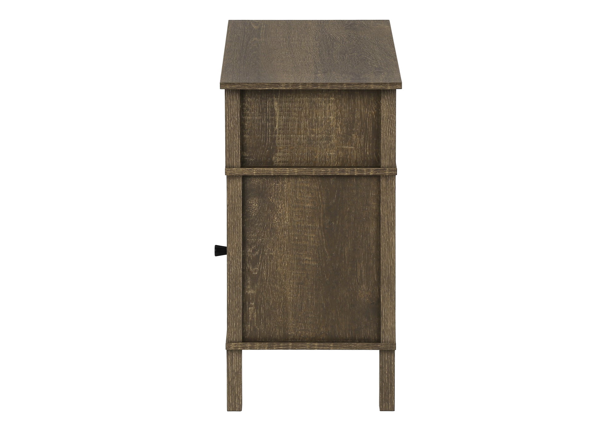 TABLE D'APPOINT - 24"H / CHENE FONCE / METAL NOIR – I 3811