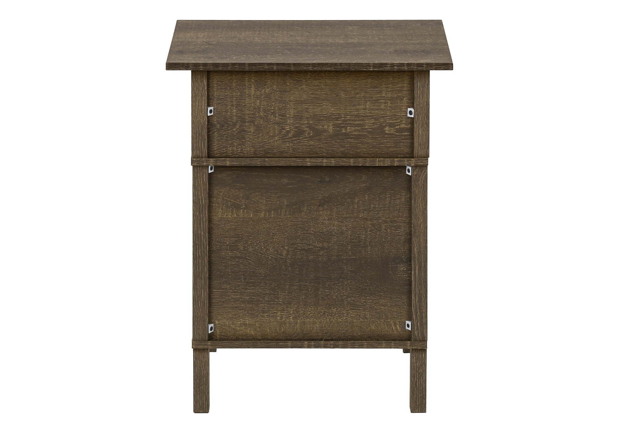 TABLE D'APPOINT - 24"H / CHENE FONCE / METAL NOIR – I 3811