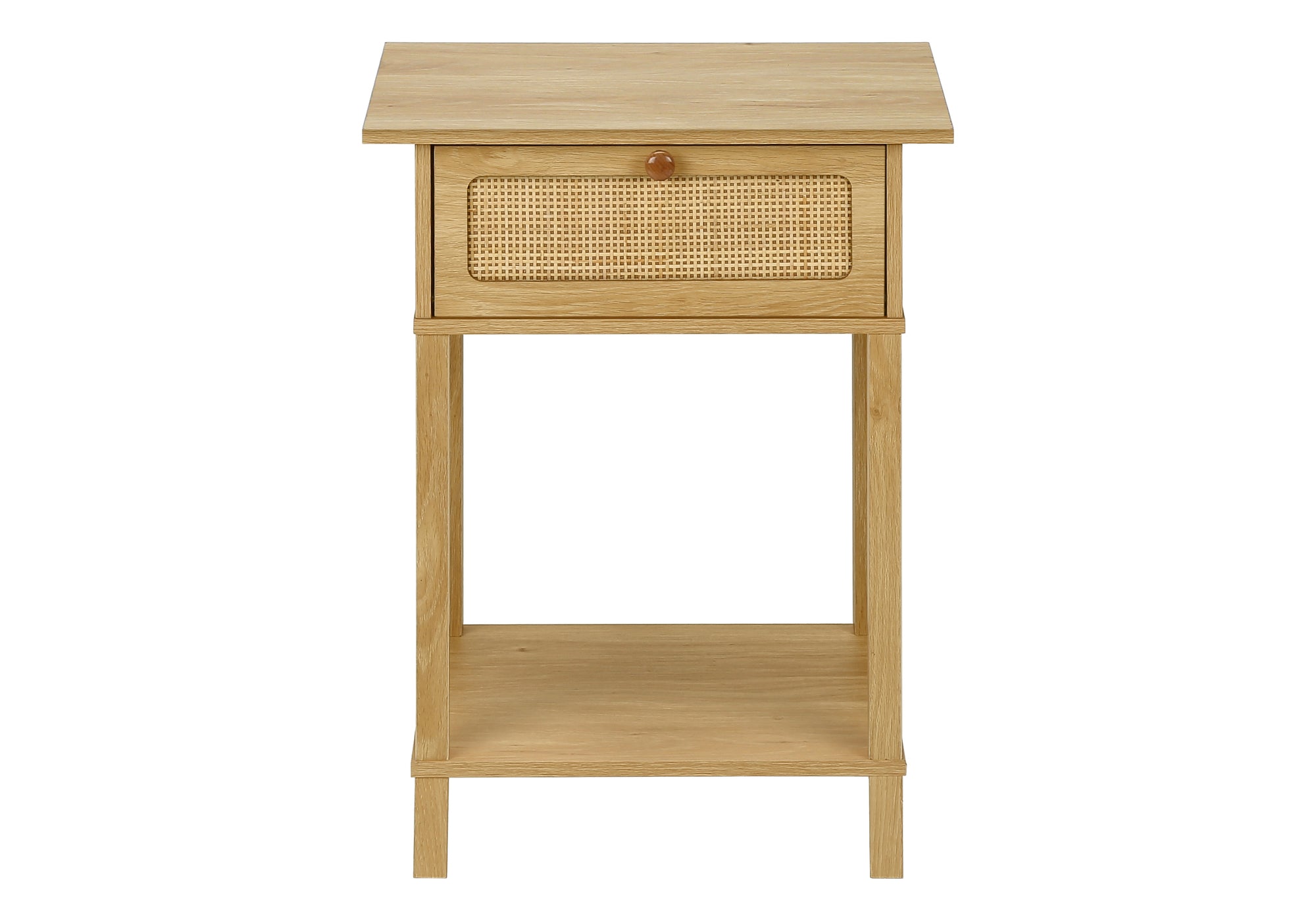 TABLE DE CHEVET - 24"H / NATUREL / TIROIR NATUREL – I 3842.