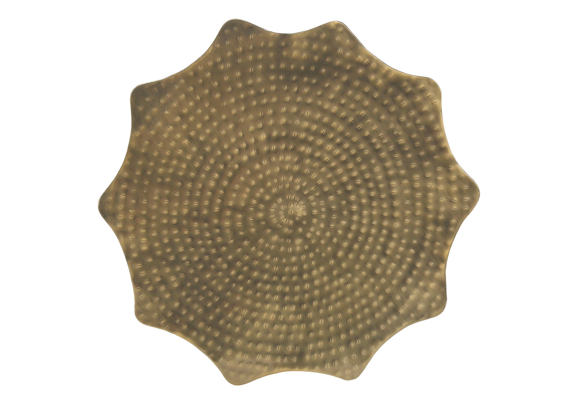 TABLE DE CHEVET - 22"H / TABLE DE BOUT DRUM METAL DORE – I 3900.