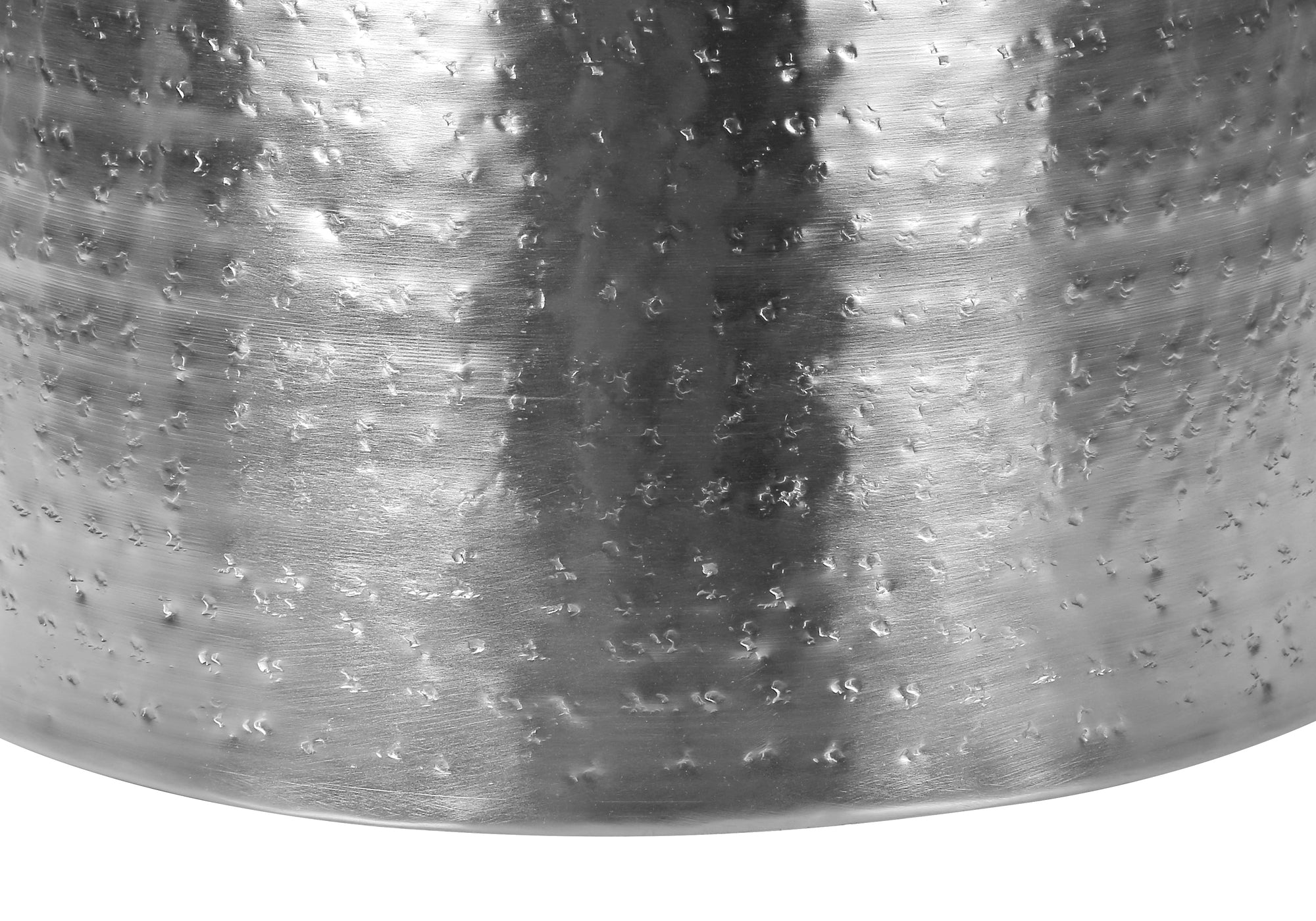 TABLE DE CHEVET - 22"H / TABLE DE BOUT DRUM METAL CHROME – I 3916.